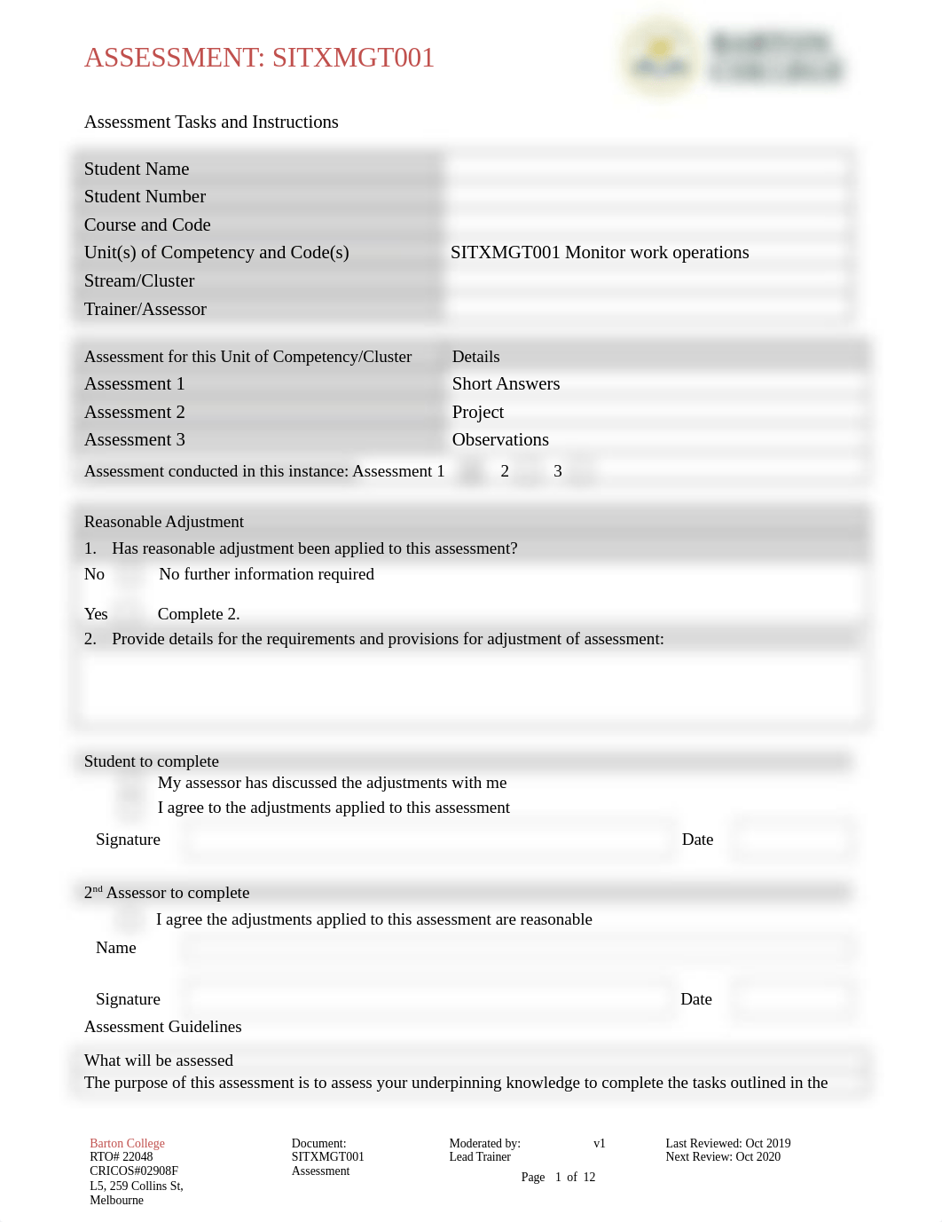 SITXMGT001 Assessment 1-Short Answer.docx_dyssisws1bf_page1