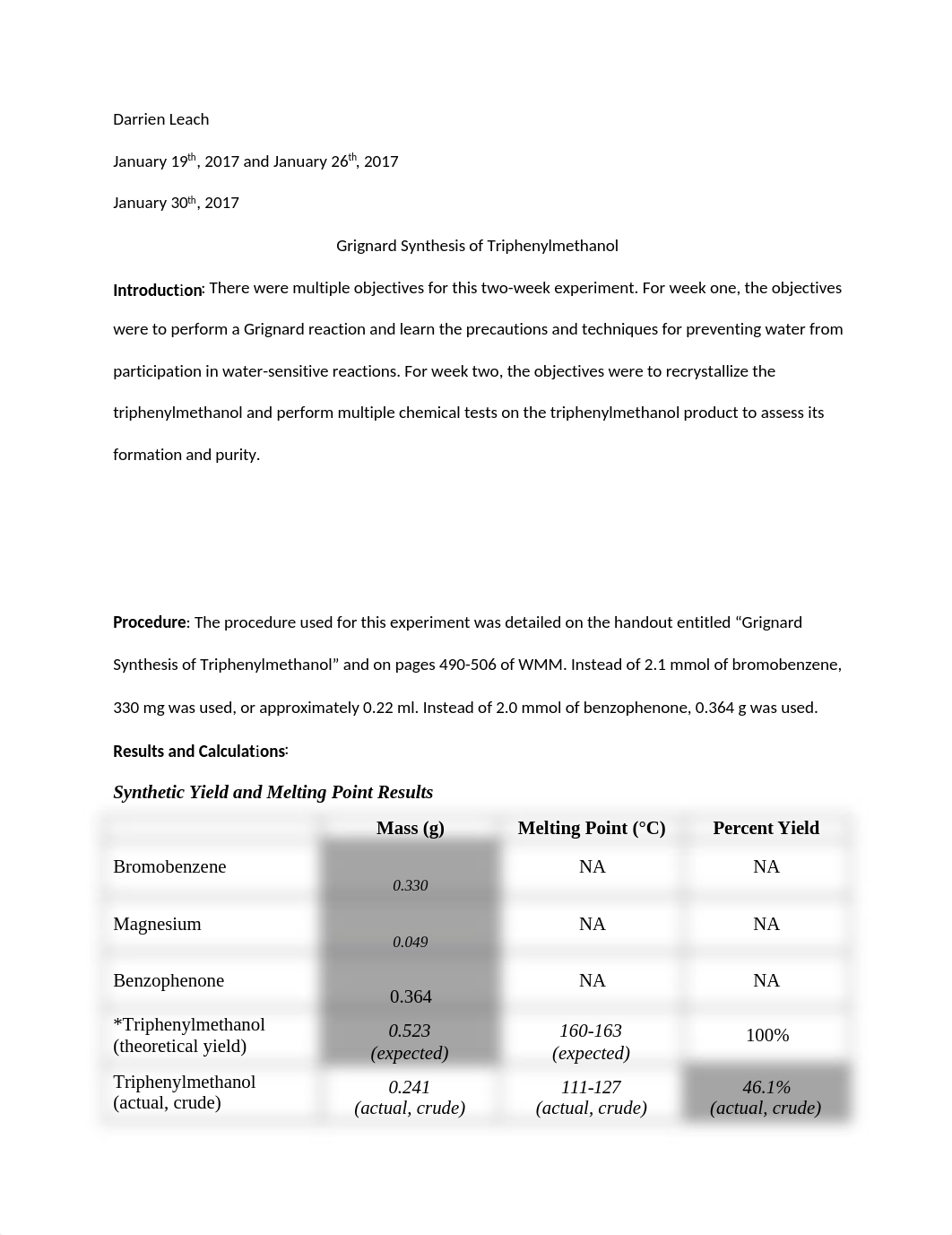 Lab 12- Grignard Synthesis of Triphenylmethanol_dysyj78si43_page1