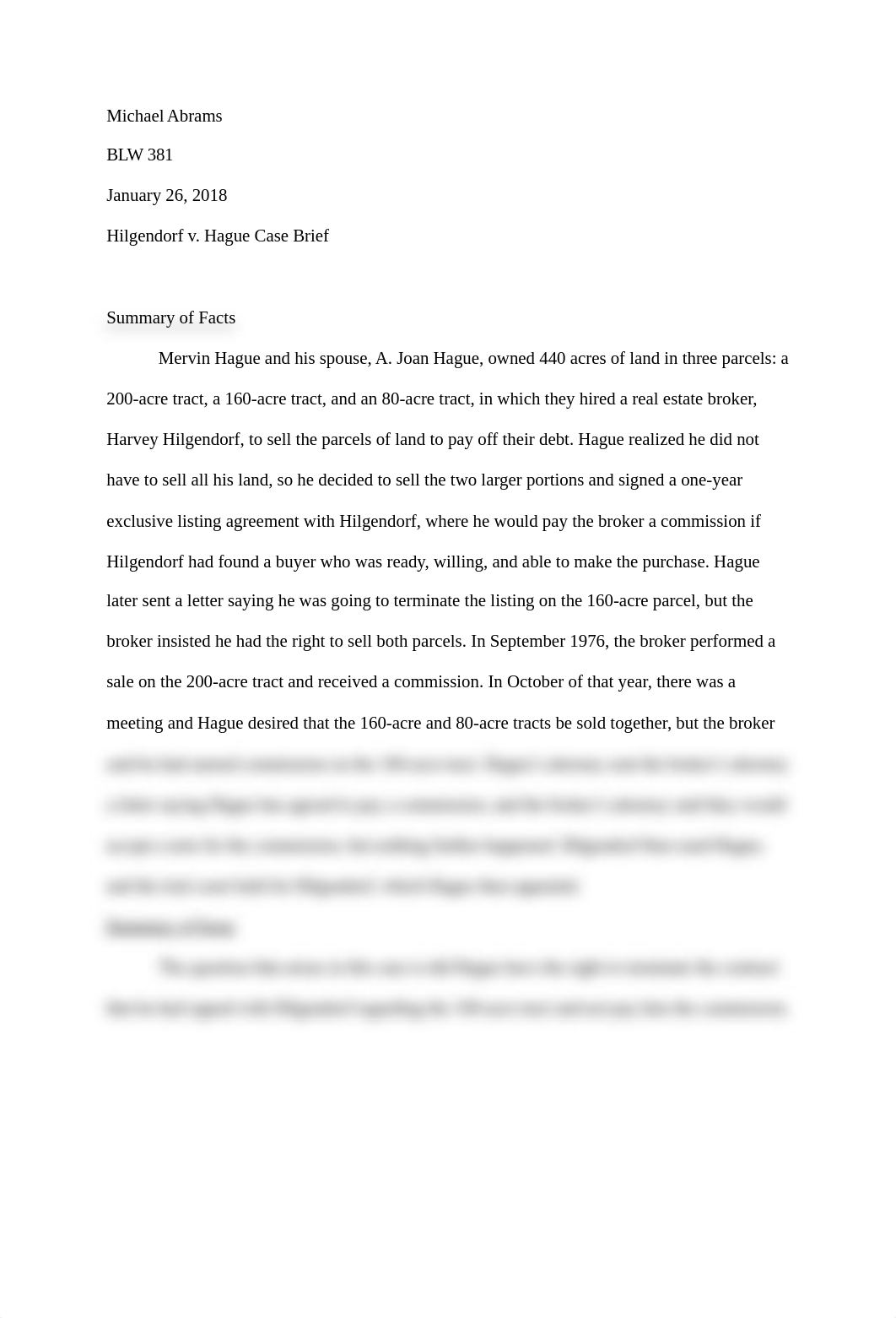 Hilgendorf v. Hague Case Brief.docx_dytdipbom2r_page1