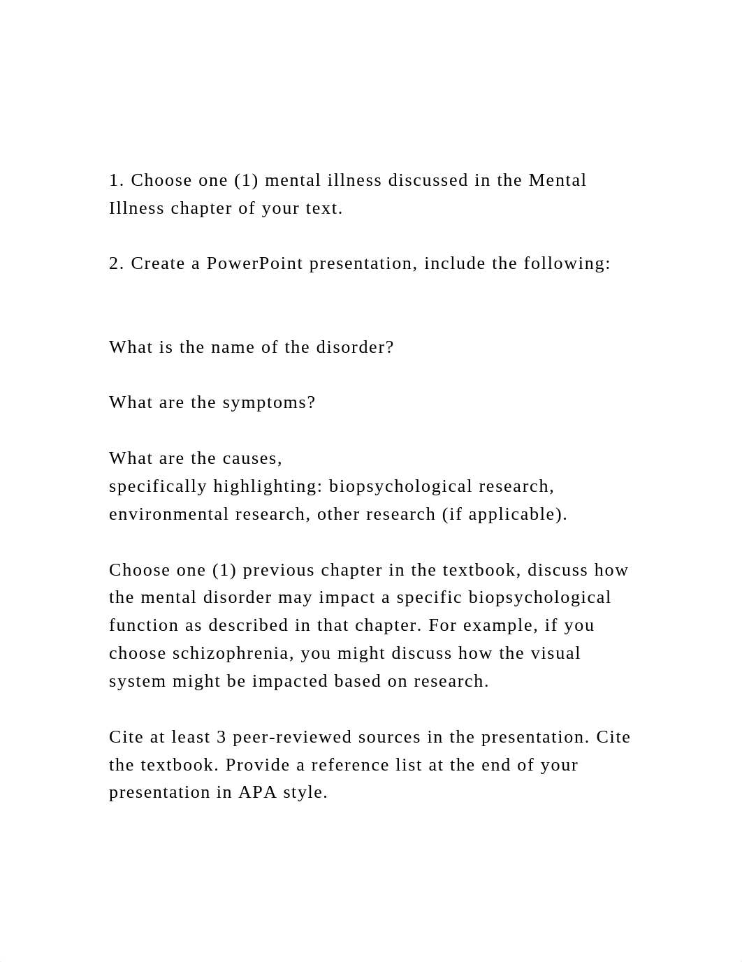 1. Choose one (1) mental illness discussed in the Mental Illness.docx_dytkafxfhyu_page2