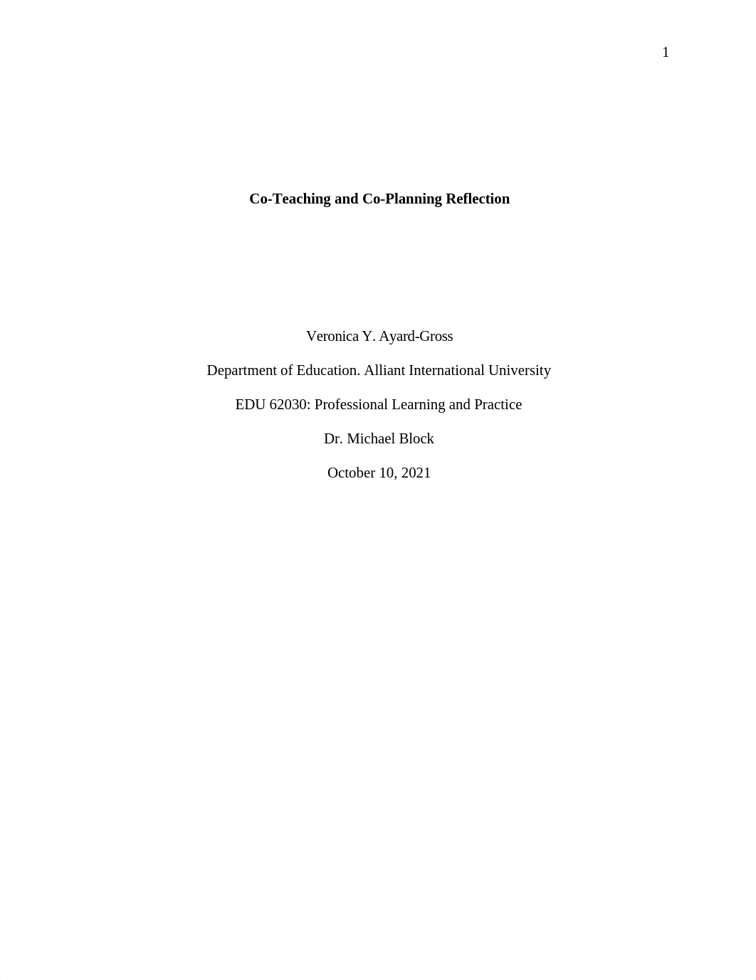 EDU62030-wk7_Co Teaching & Co Planning Reflection essay_dytl6ls2dh8_page1