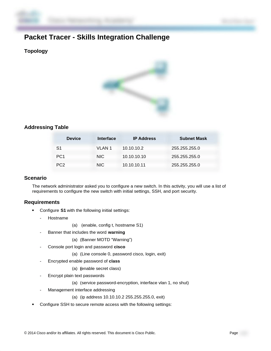 2.3.1.2 Packet Tracer - Skills Integration Challenge Instructions_dytsp5gmcw5_page1