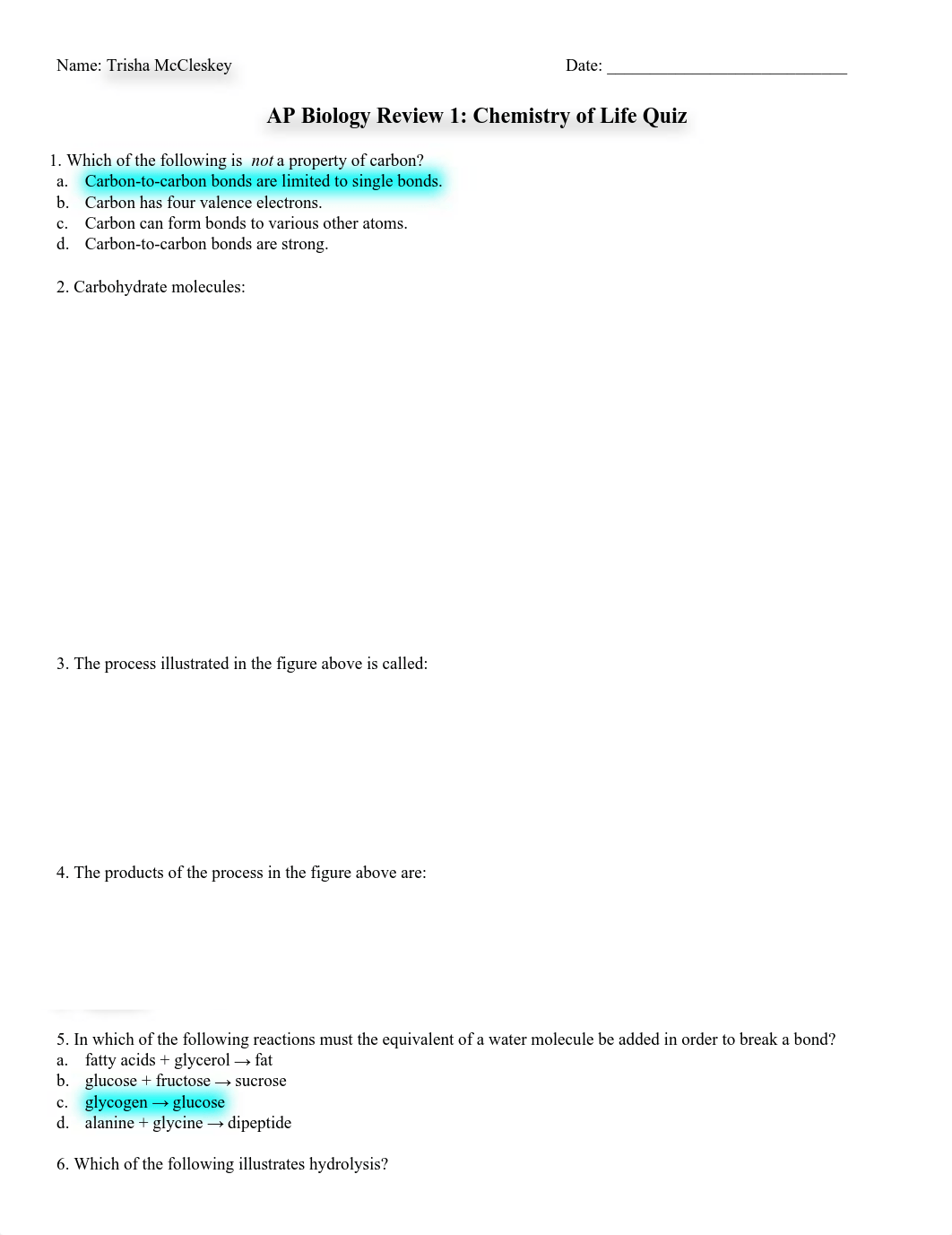 Trisha McCleskey - AP Bio Review 1- Chemistry of Life Quiz.pdf_dytw5qctaxs_page1