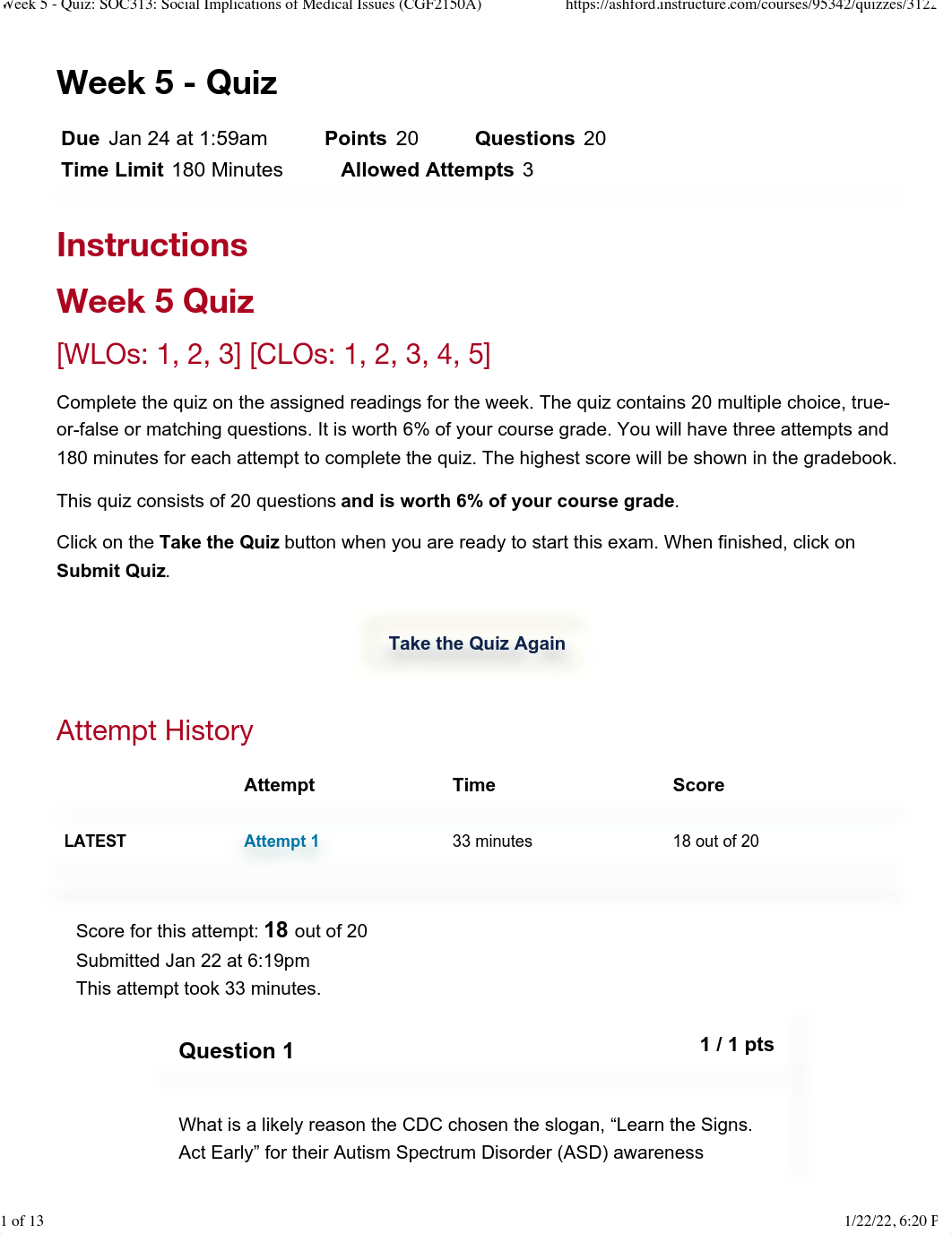 Week 5 - Quiz SOC313 Social Implications of Medical Issues (CGF2150A).pdf_dyumx8icr3f_page1