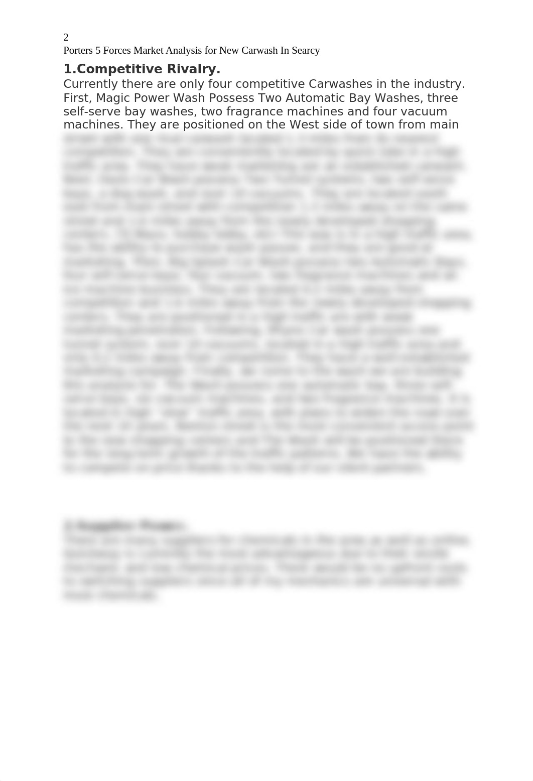 Porters 5 Forces Market Analysis for New Carwash In Searcy.docx_dyupw7p80b1_page2