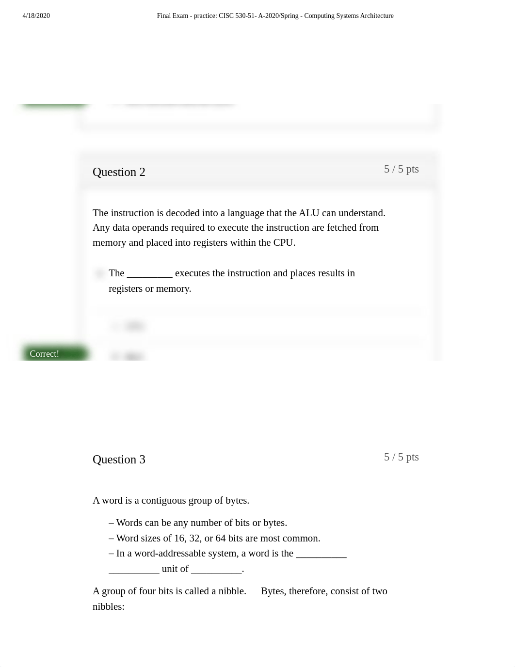 Final Exam - practice_ CISC 530-51- A-2020_Spring - Computing Systems Architecture.pdf_dyuqss3caq8_page2