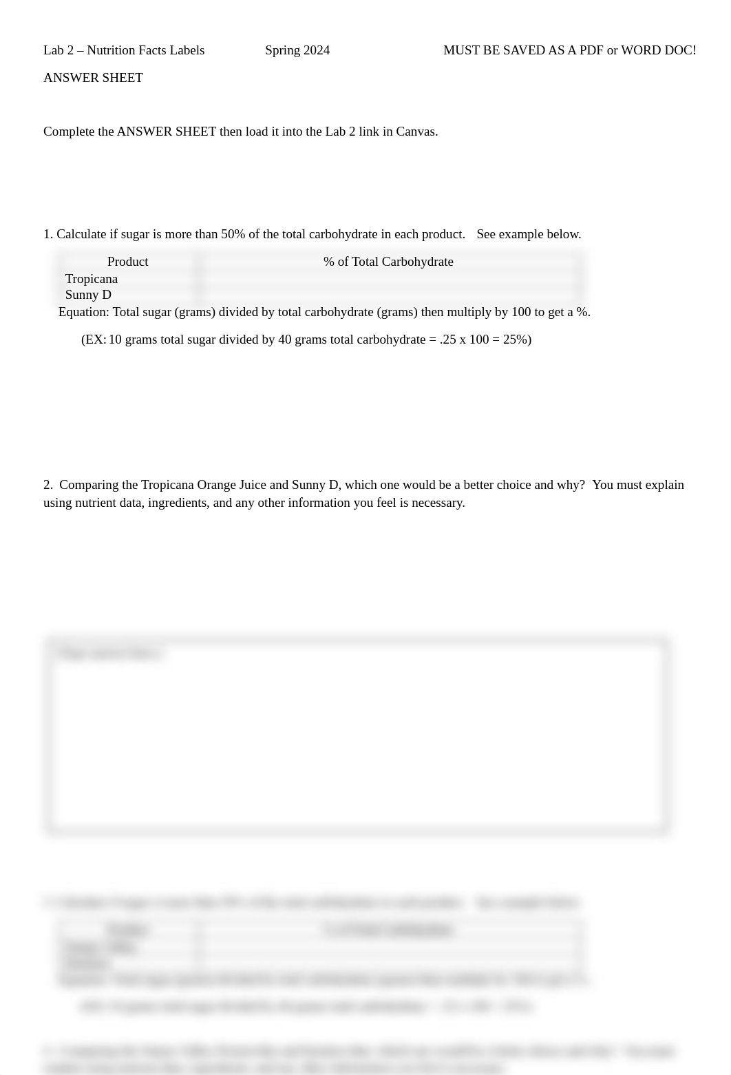 Lab 2 Nutrition Facts answer sheet Spring 2024.docx_dyuxe09v6dv_page1