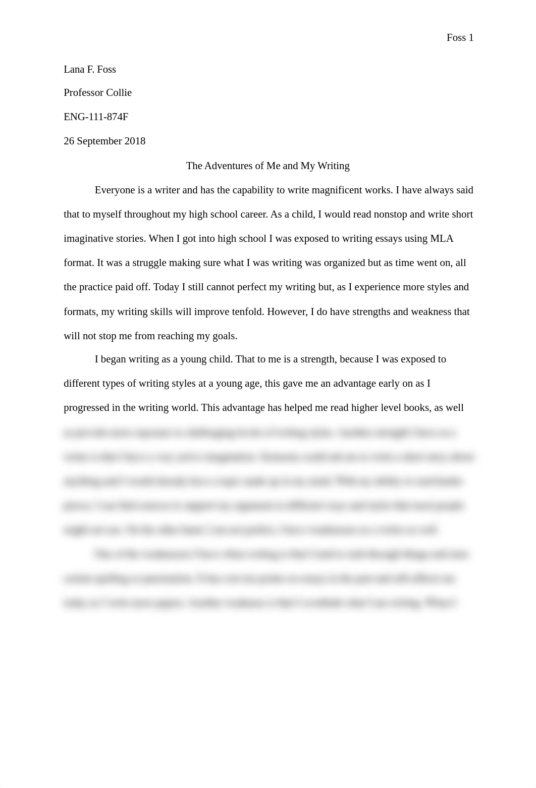 Reflective Essay 1 - Lana Foss.docx_dyv067ek15c_page1