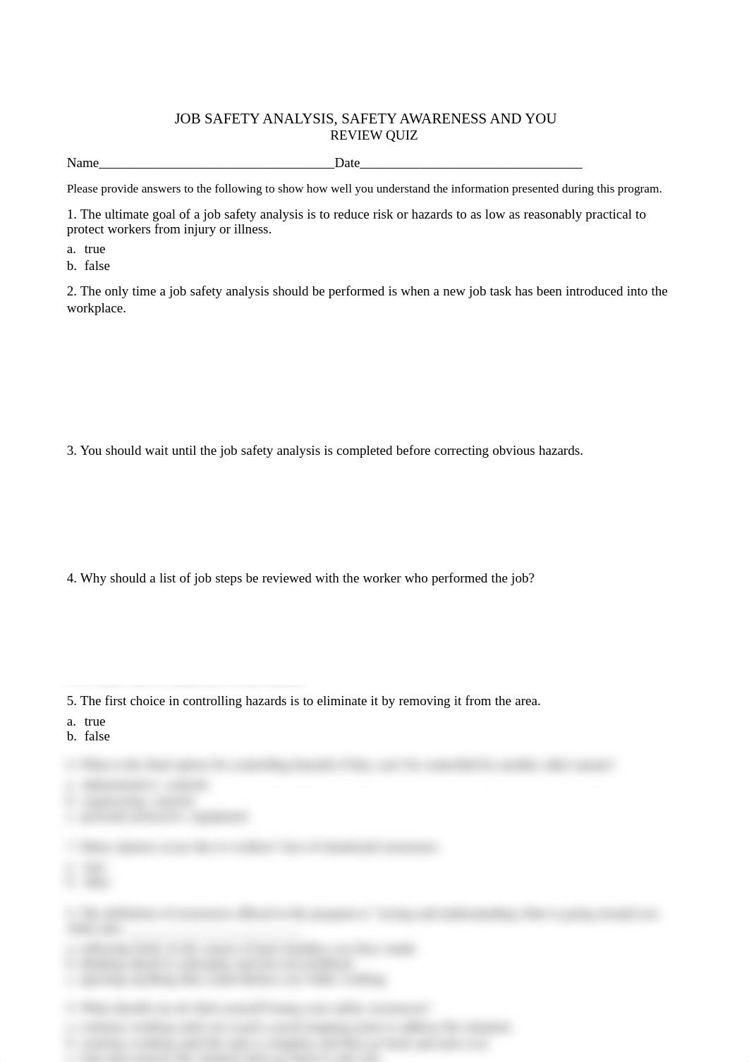 JOB SAFETY ANALYSIS Quiz.pdf_dyv85h2t9s8_page1