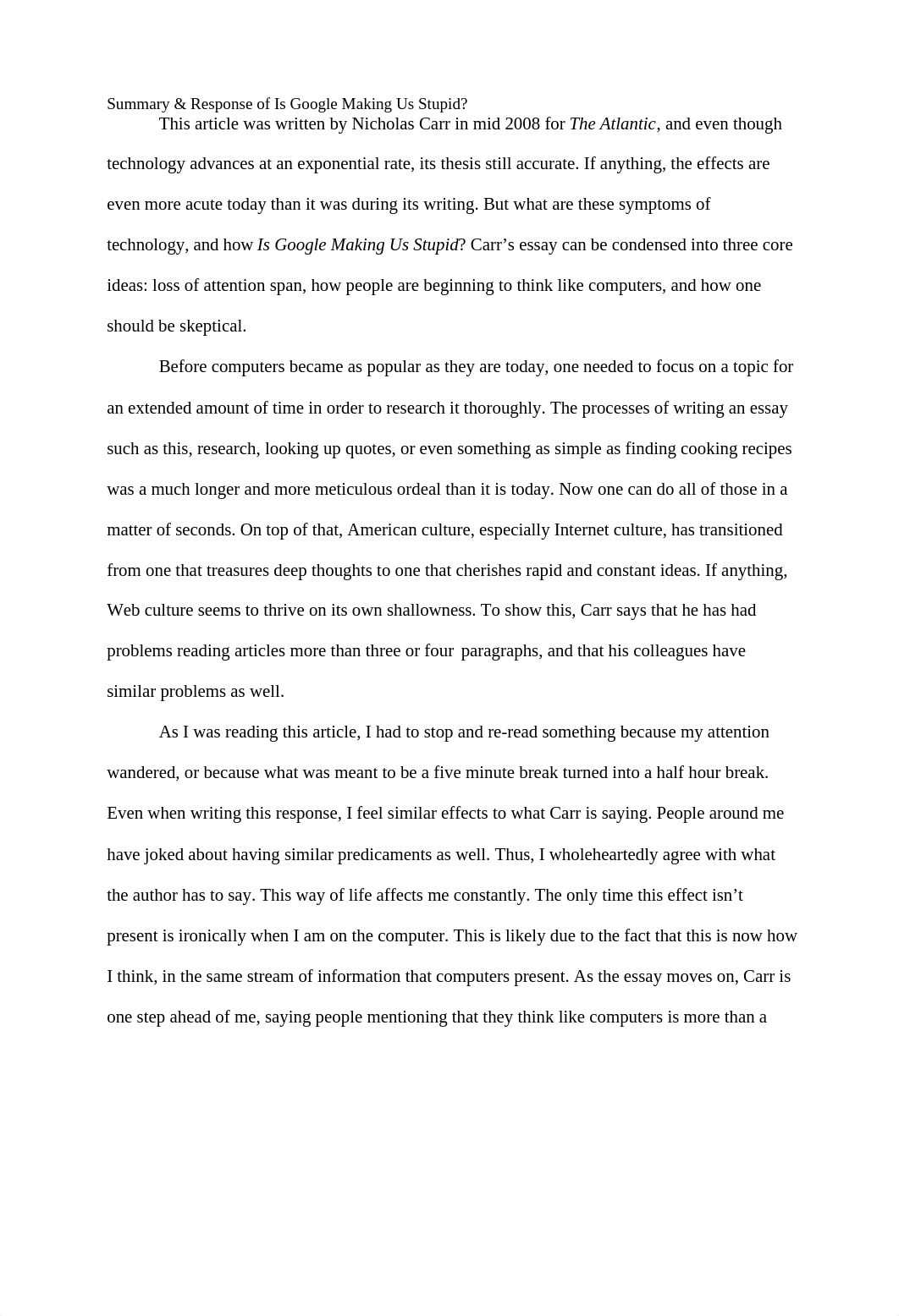 Summary & Response: Is Google Making Us Stupid?_dyvryybhx2y_page2