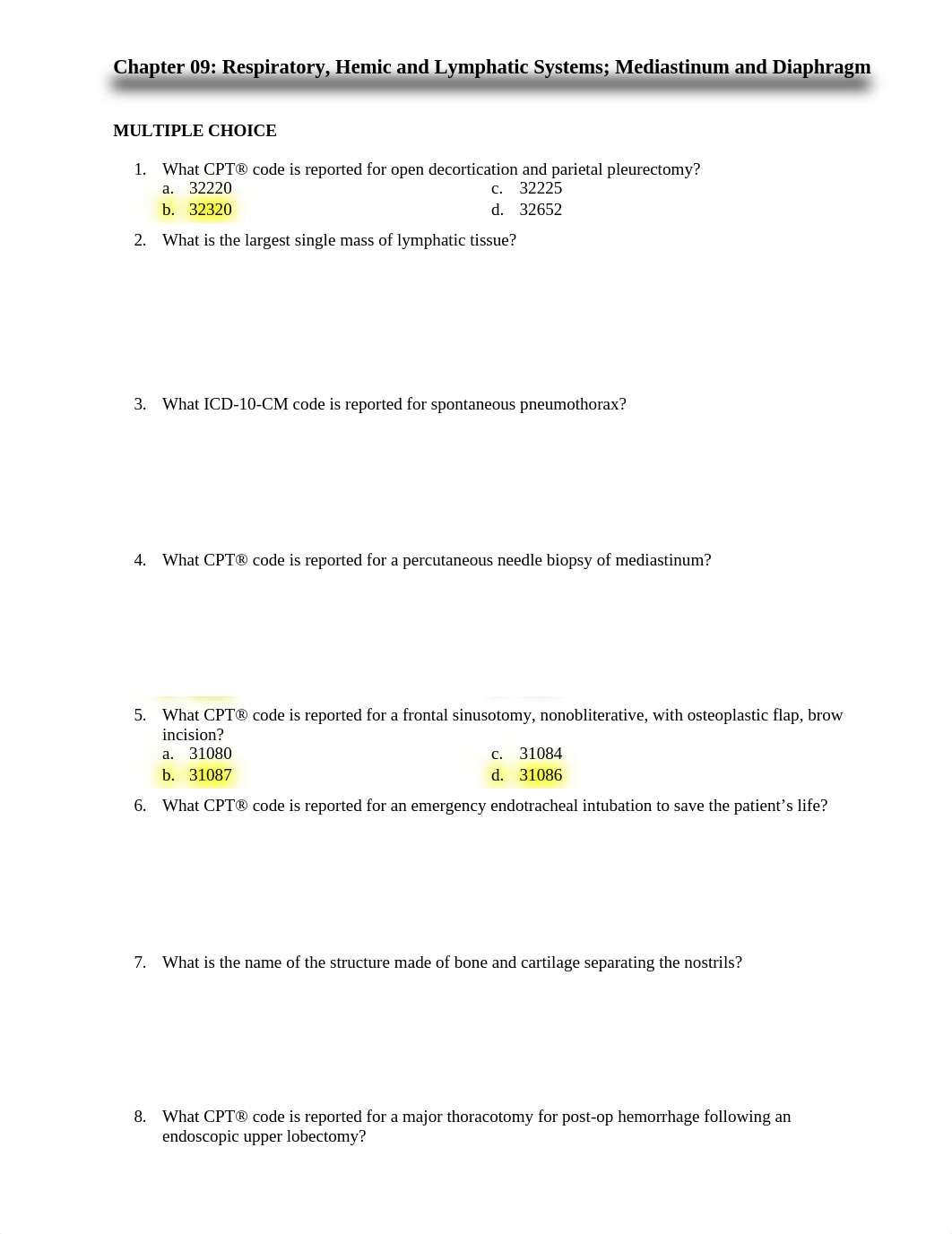 Chapter 09 - Respiratory, Hemic and Lymphatic Systems; Mediastinum and Diaphragm - Student Copy Inco_dyw0st02lfj_page1