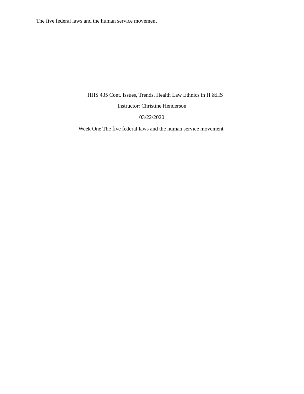 HHS 435 Week 1 Assisgnment.docx_dyw67mw2n71_page1