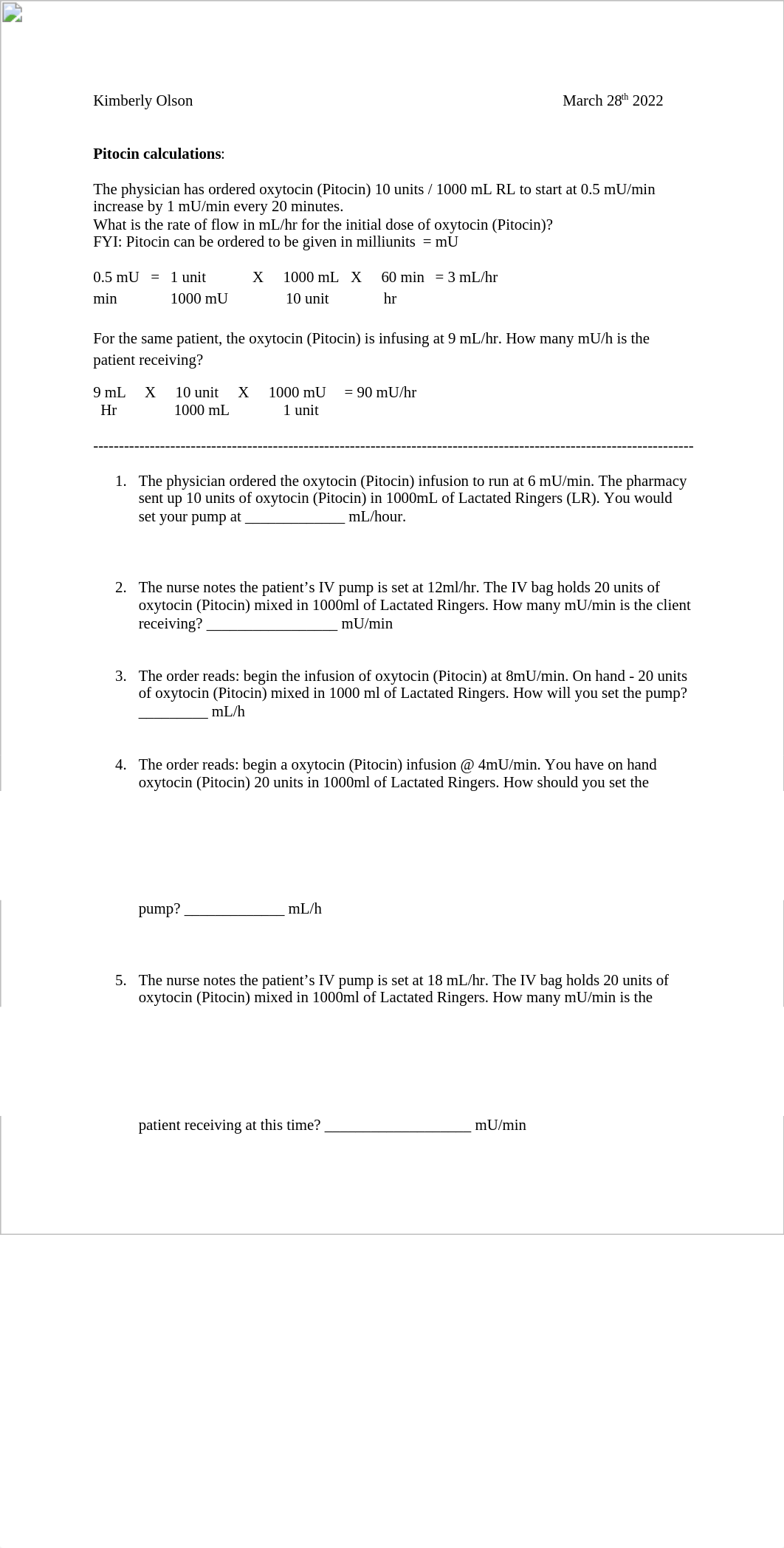 Practice Pitocin calculations EXTRA CREDIT.docx_dywjskp5d1g_page1