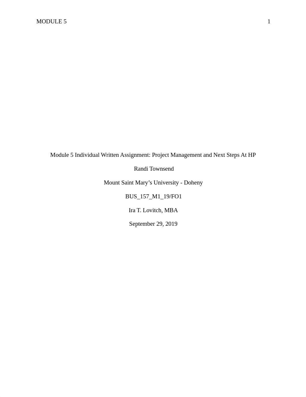 Module 5 Individual Written Assignment Project Management And Next Steps At HP.docx_dywvnru6glv_page1