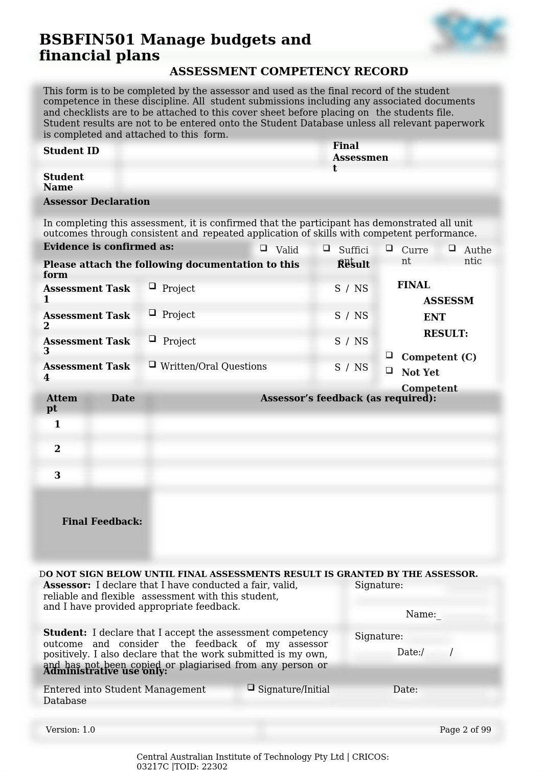 BSBFIN501_CAC Assessment Booklet.v1.0.docx_dyxdnap8mz9_page2