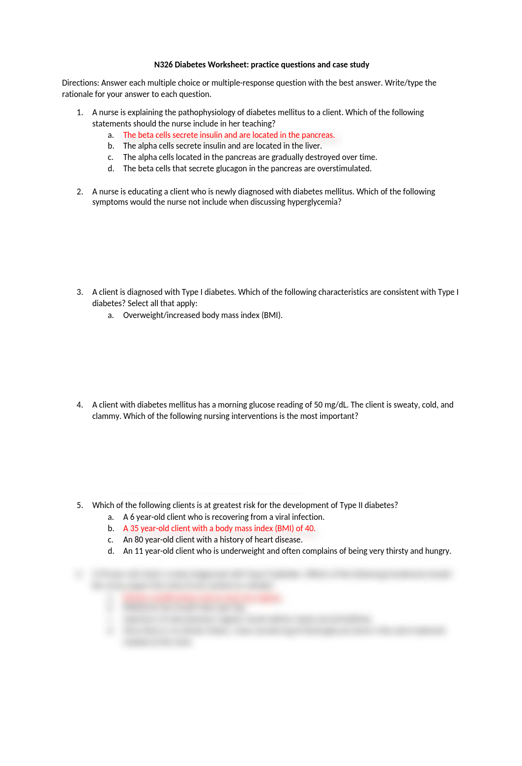 N326 Diabetes Mellitus Practice Questions and Case Study(3)(1).docx_dyxibasev3m_page1