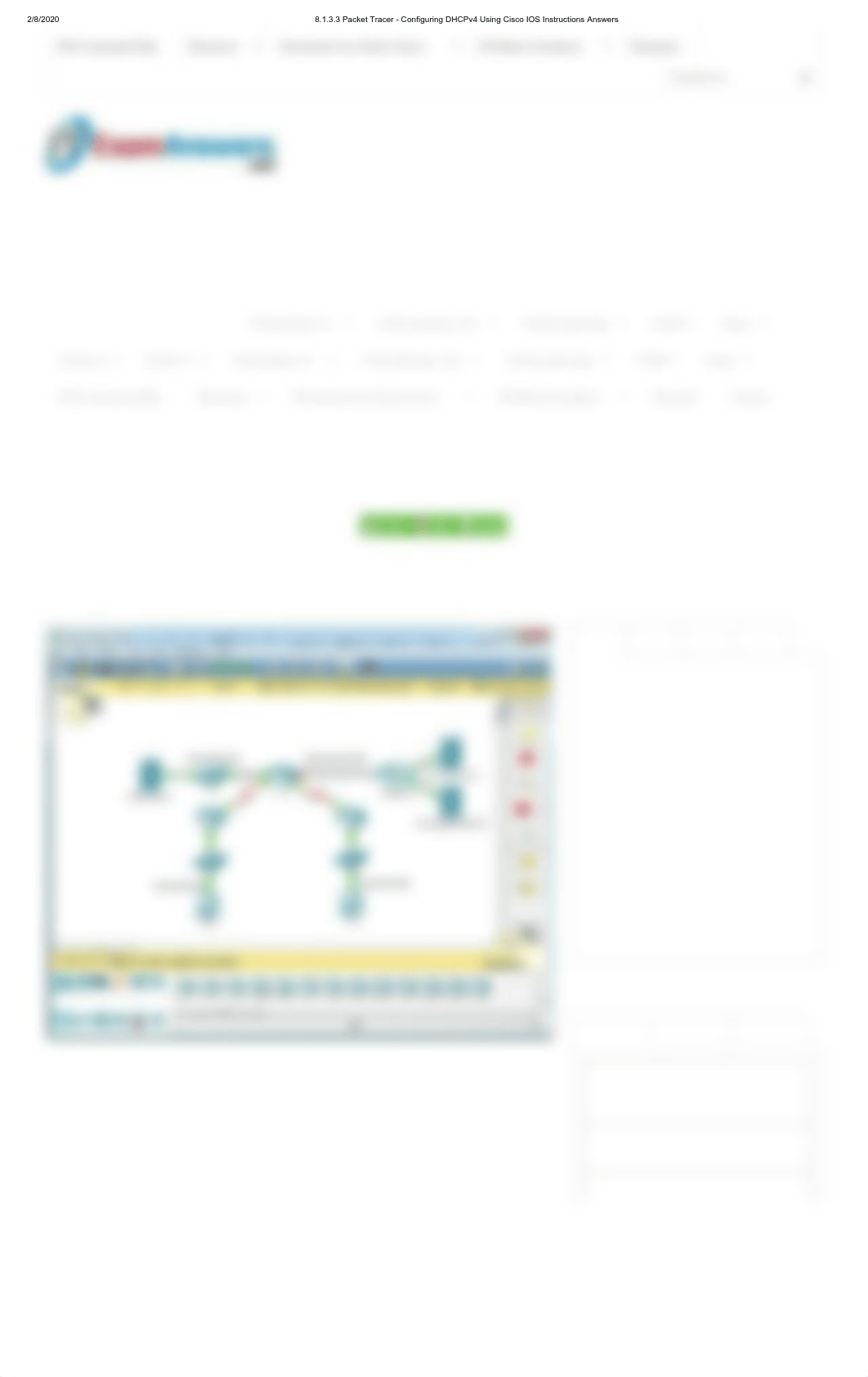 8.1.3.3 Packet Tracer - Configuring DHCPv4 Using Cisco IOS Instructions Answers.pdf_dyxlefei4u2_page1