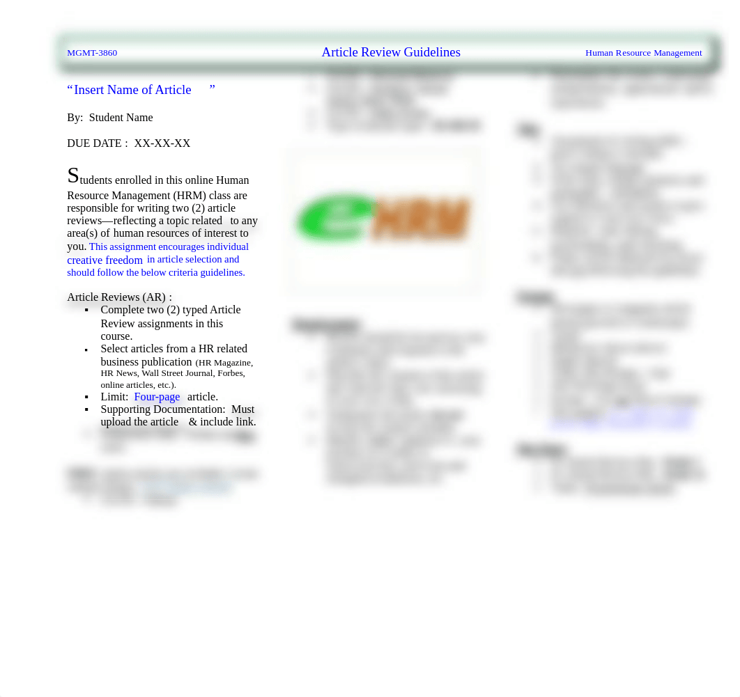 STUDENT_eHRM_ILLUSTRATIVE Article Review_Guidelines    - FA2019 rev.pdf_dyxzp66nmo9_page1