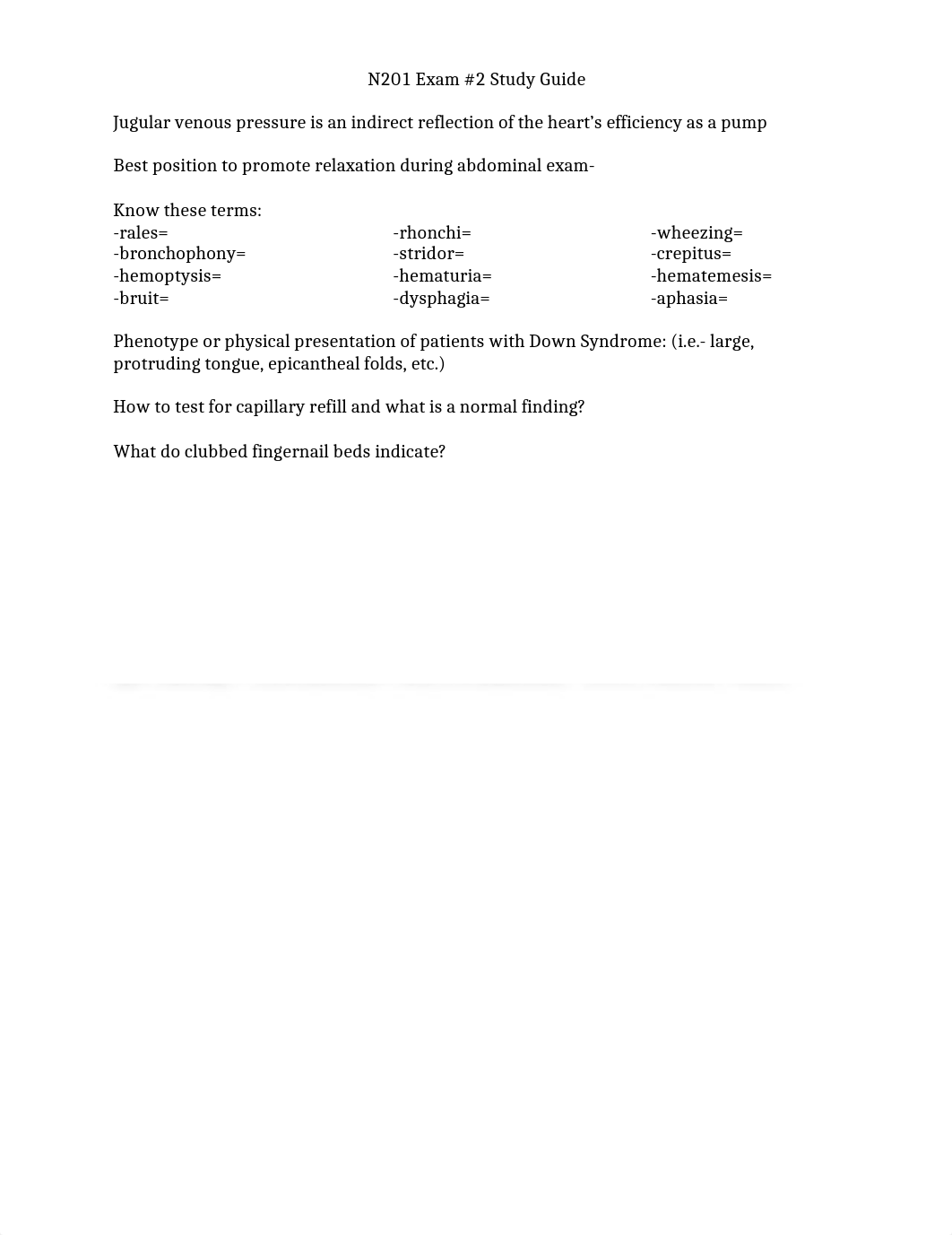 New N201 Exam #2 Study Guide (2).doc_dyy6b95ortc_page1