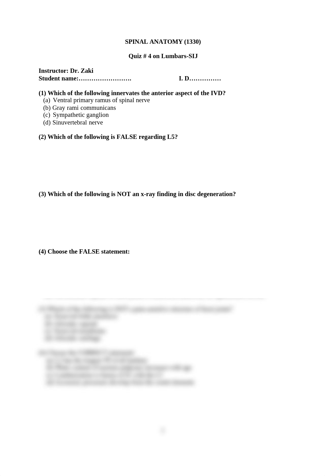 4. SPINAL ANATOMY QUIZ ON LUMBARS TILL SIJ.doc_dyylfdtcybl_page1