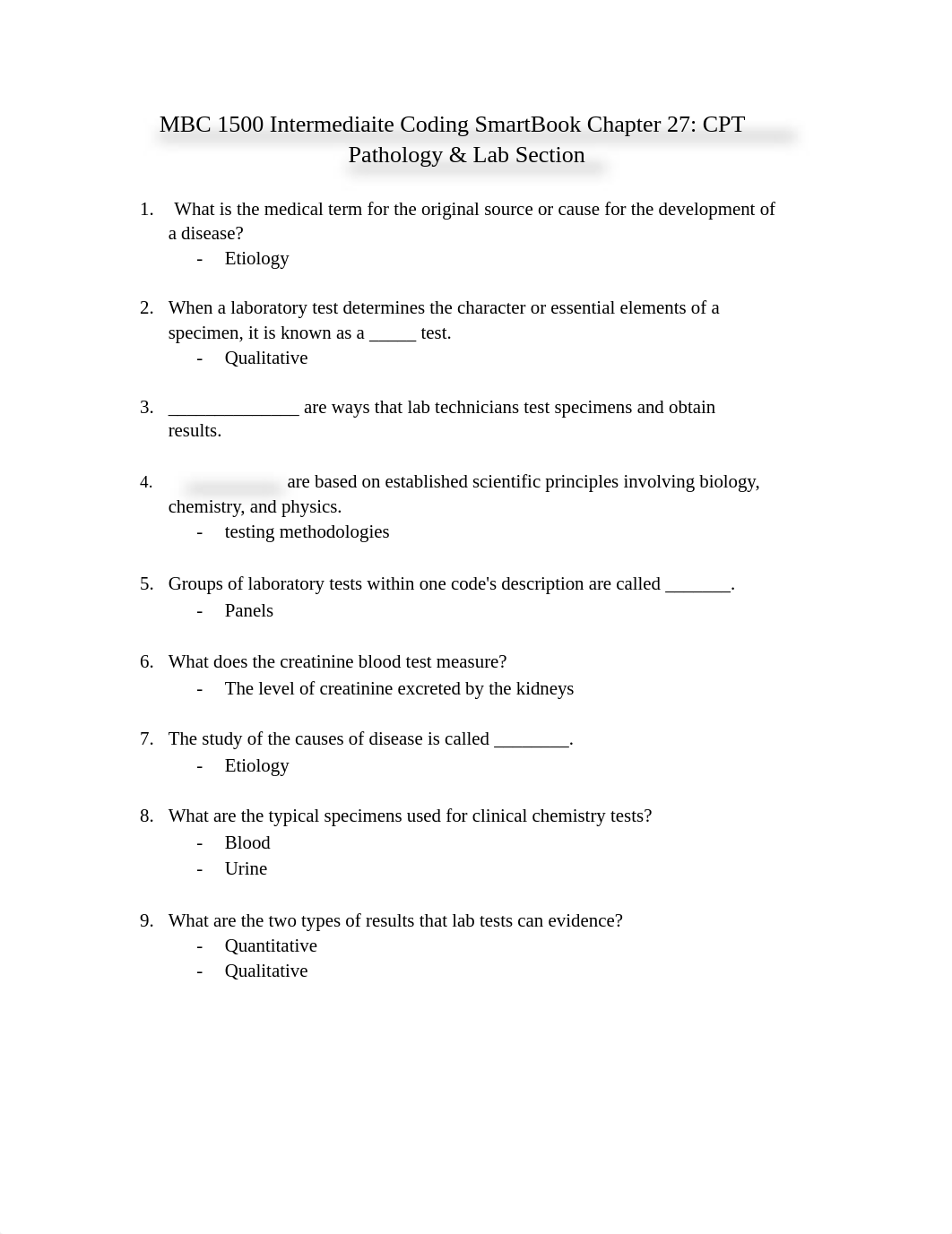 MBC 1500 Intermediaite Coding SmartBook Chapter 27: CPT Pathology & Lab Section.pdf_dyysg9bd91c_page1