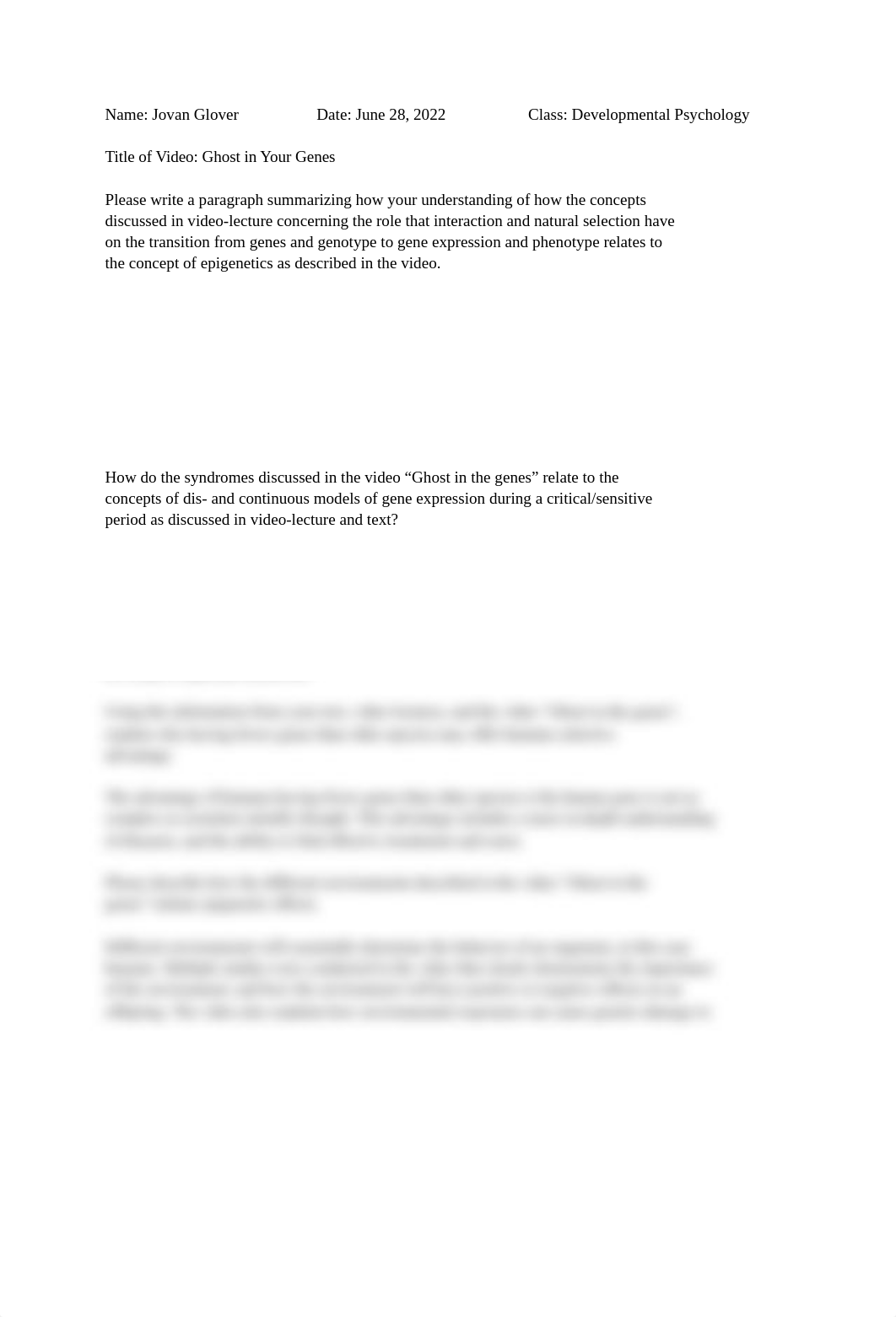 Critical Thinking Assignment - Epigenetics.pdf_dyyt2ztxm68_page1