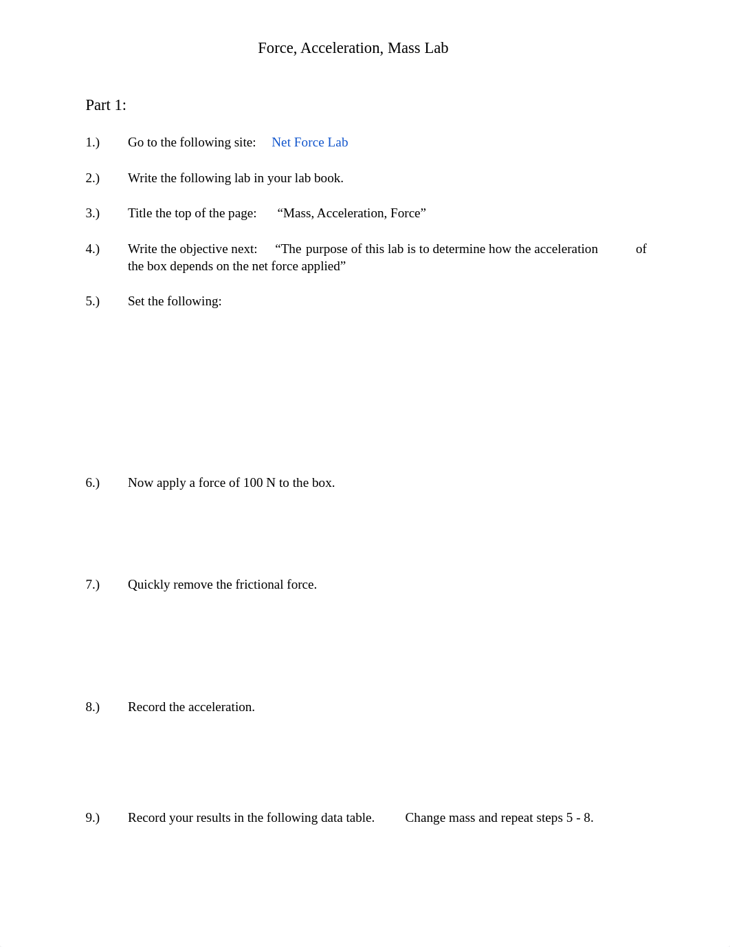 EXPERIMENT - Force, Acceleration, Mass Lab.pdf_dyyuiaydj1f_page1