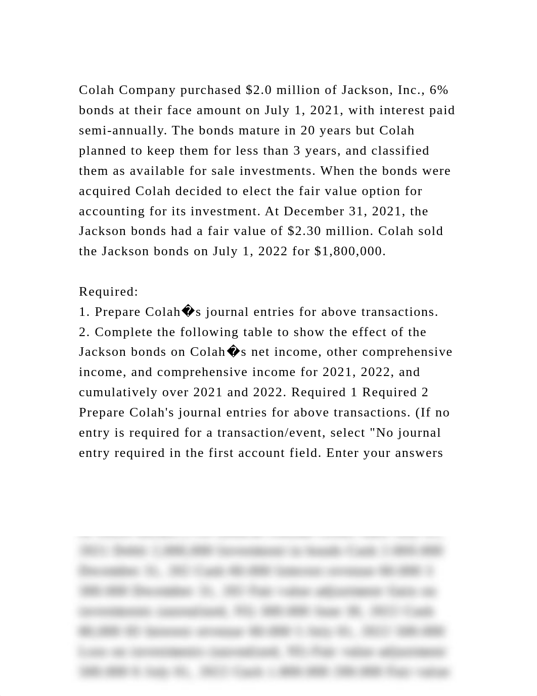 Colah Company purchased $2.0 million of Jackson, Inc., 6 bonds at t.docx_dyzu07zi00r_page2