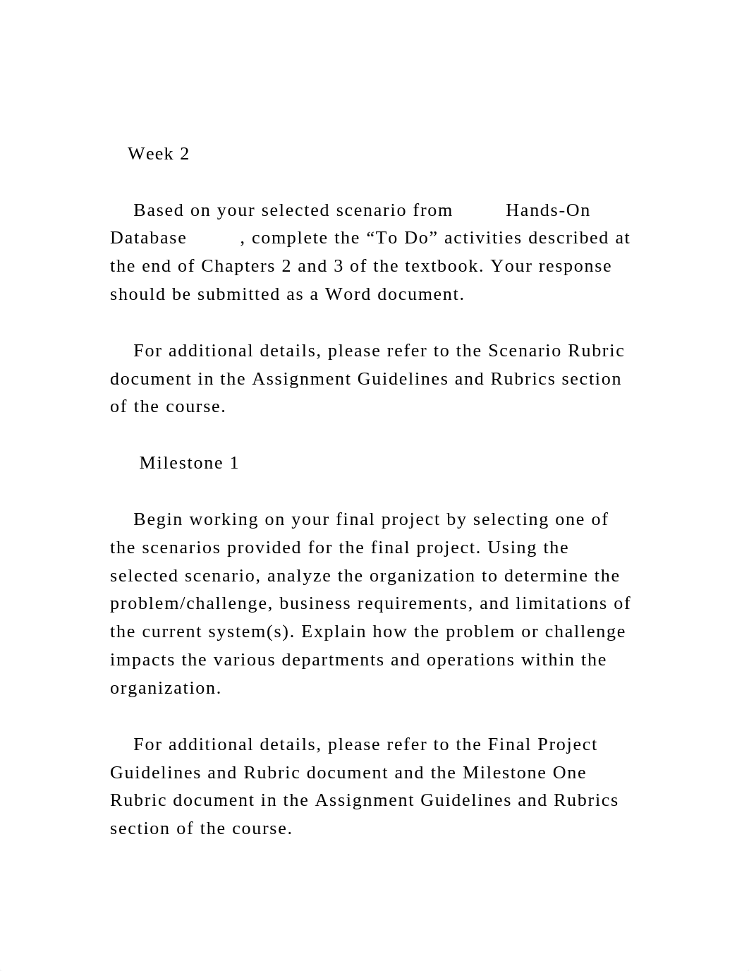 Week 1     Hands-On Database describes four scenarios.docx_dz0p2ml5p7f_page3