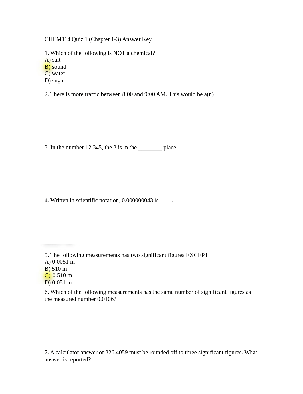 CHEM114 Quiz 1 (Chapter 1-3) Answer Key.pdf_dz11tdrcu0p_page1