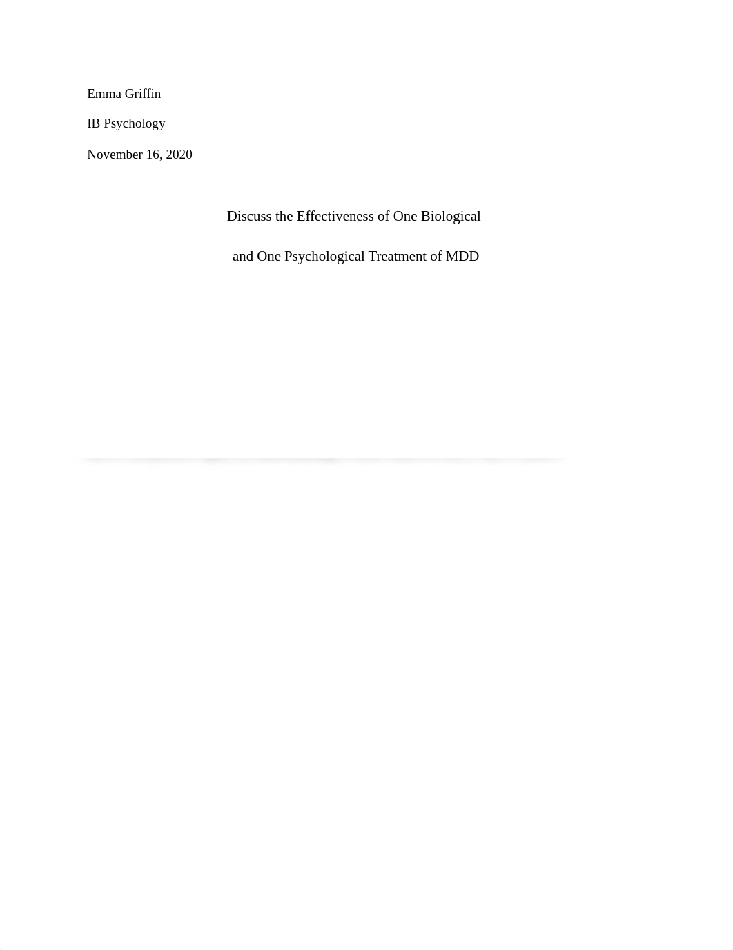 ERQ_ Discuss the Effectiveness of One Biological and One Psychological Treatment of MDD.docx_dz1raqj8lm3_page1