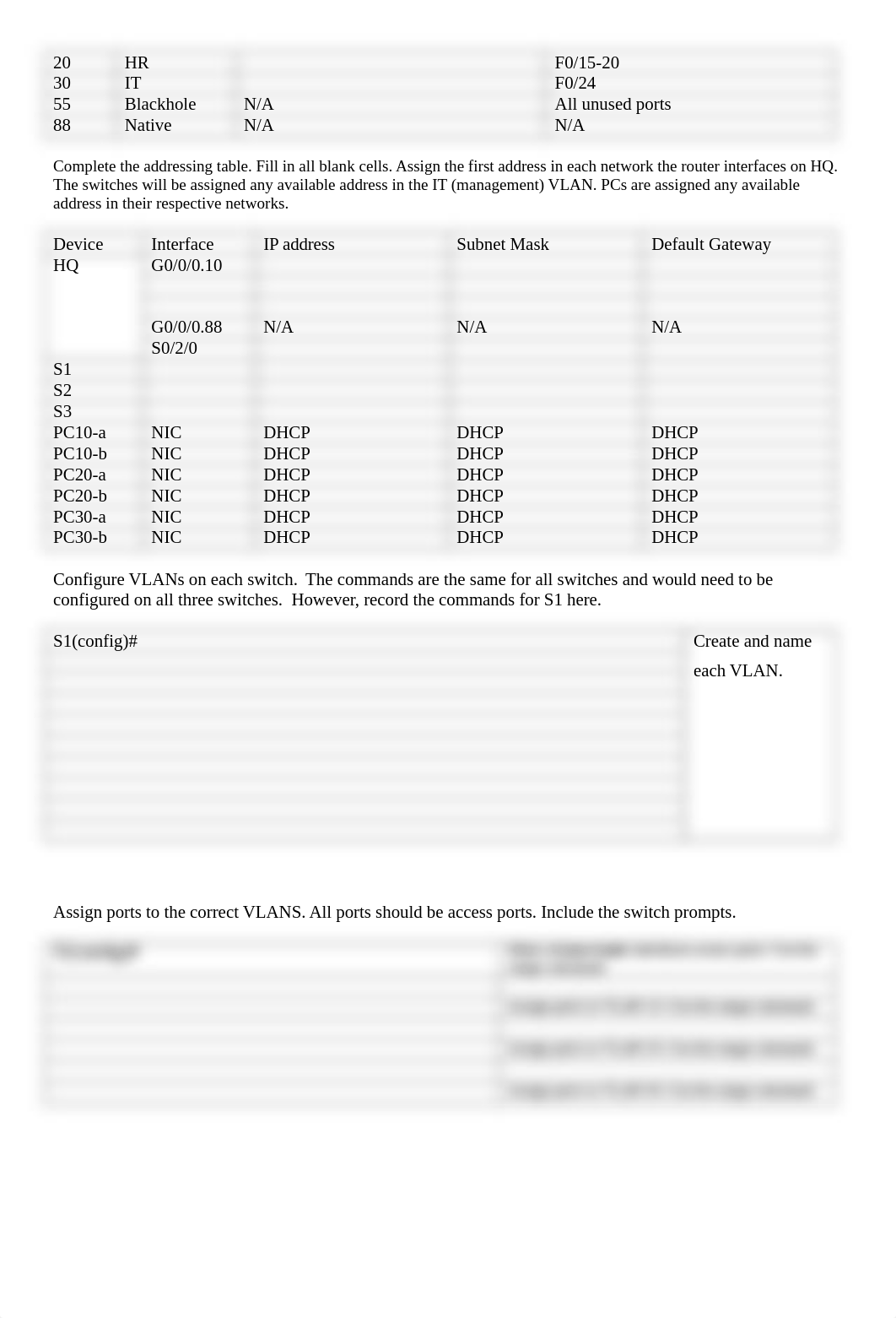 Configuring EtherChannel and VLAN and Intervlan routing and DHCPv4.docx_dz1rerxtu60_page2