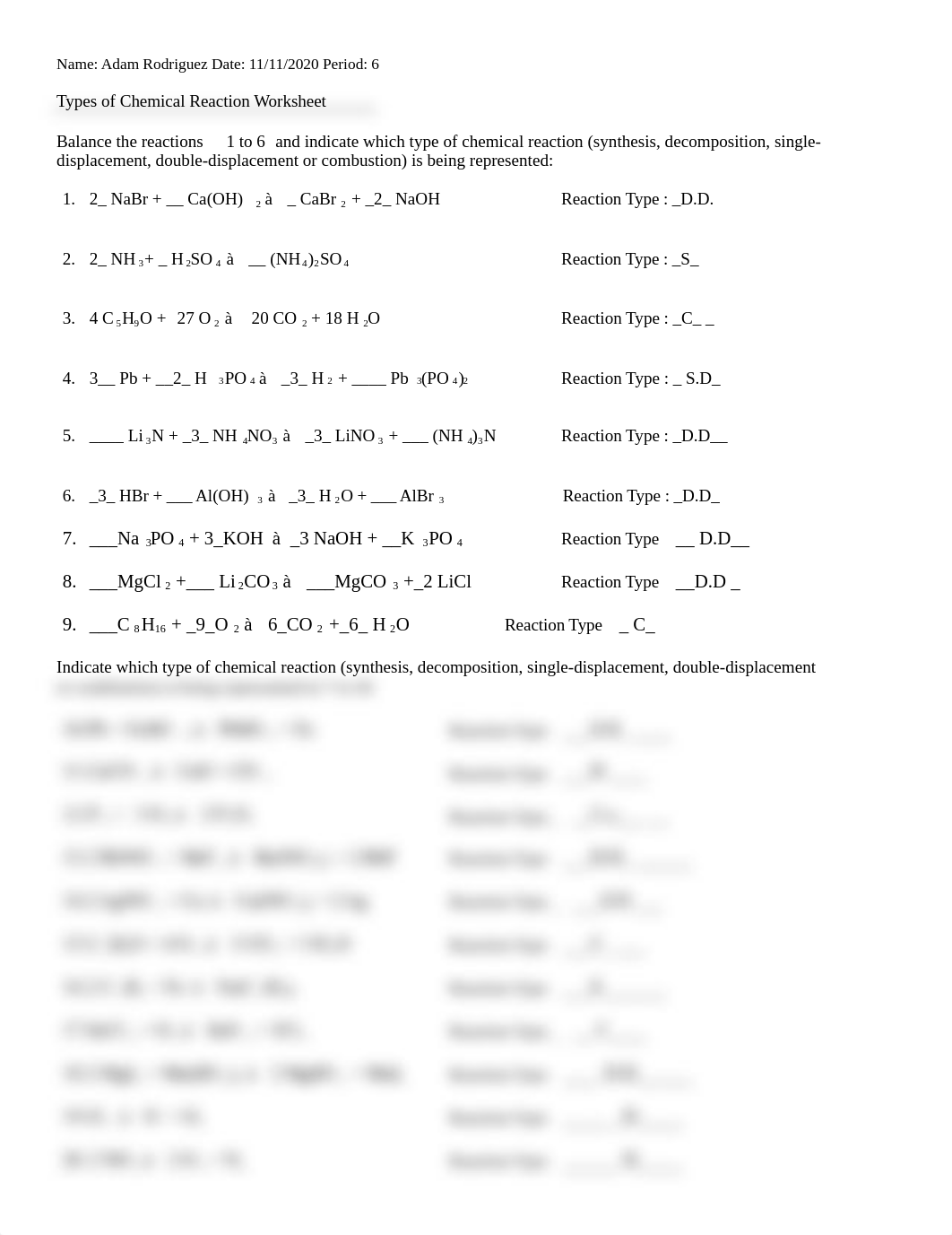 5.22 Types of Chemical Reaction Worksheet.docx_dz1x4kzwlcn_page1