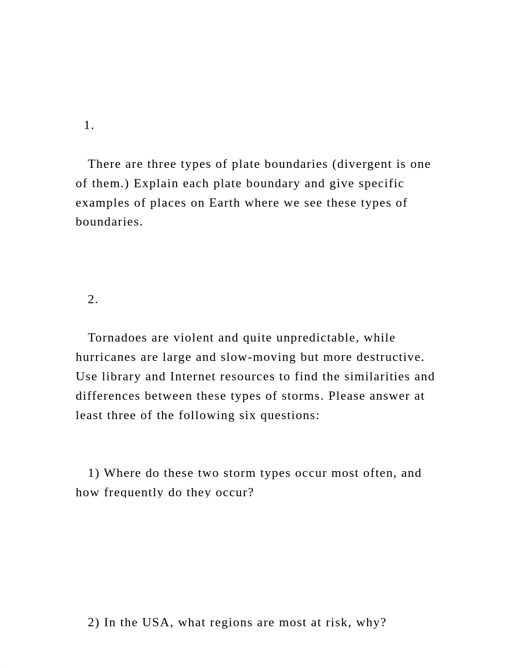 1.     There are three types of plate boundaries (divergent i.docx_dz1y13c1xtq_page2