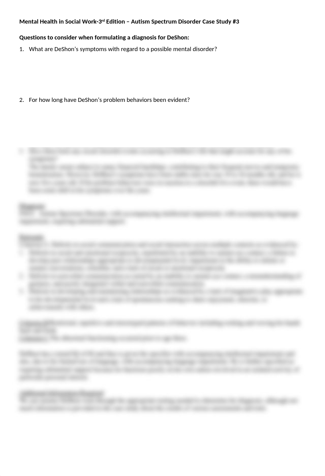 Mental Health in Social Work-3rd Edition - Autism Spectrum Disorder Case Study 3.docx_dz25fr33p60_page1