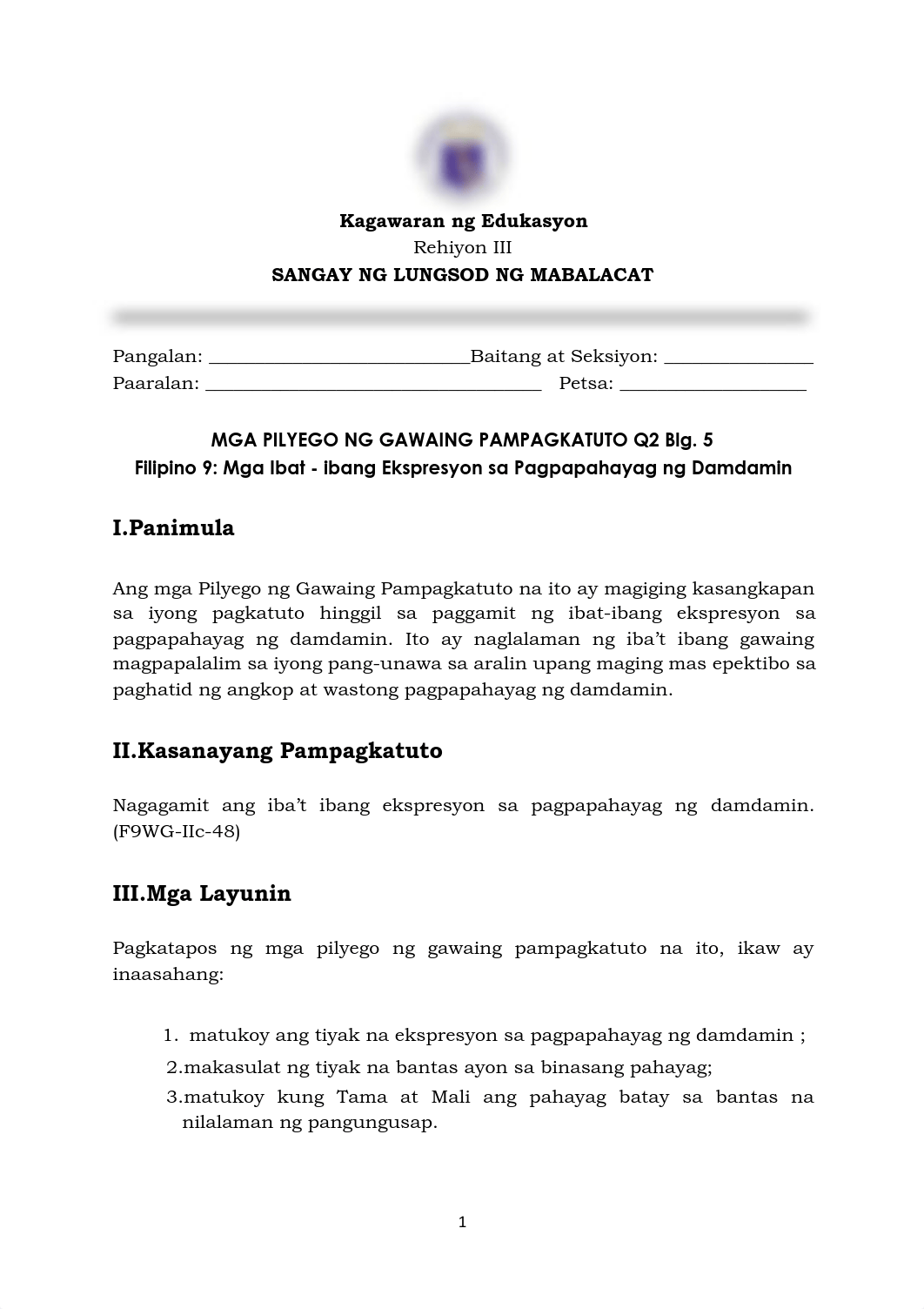 Filipino9_Q2_Wk5_Nagagamit-ang-ibat-ibang-ekspresyon-sa-pagpapahayag-ng-damdamin.LRQA (1).pdf_dz2hvrjs4tz_page1