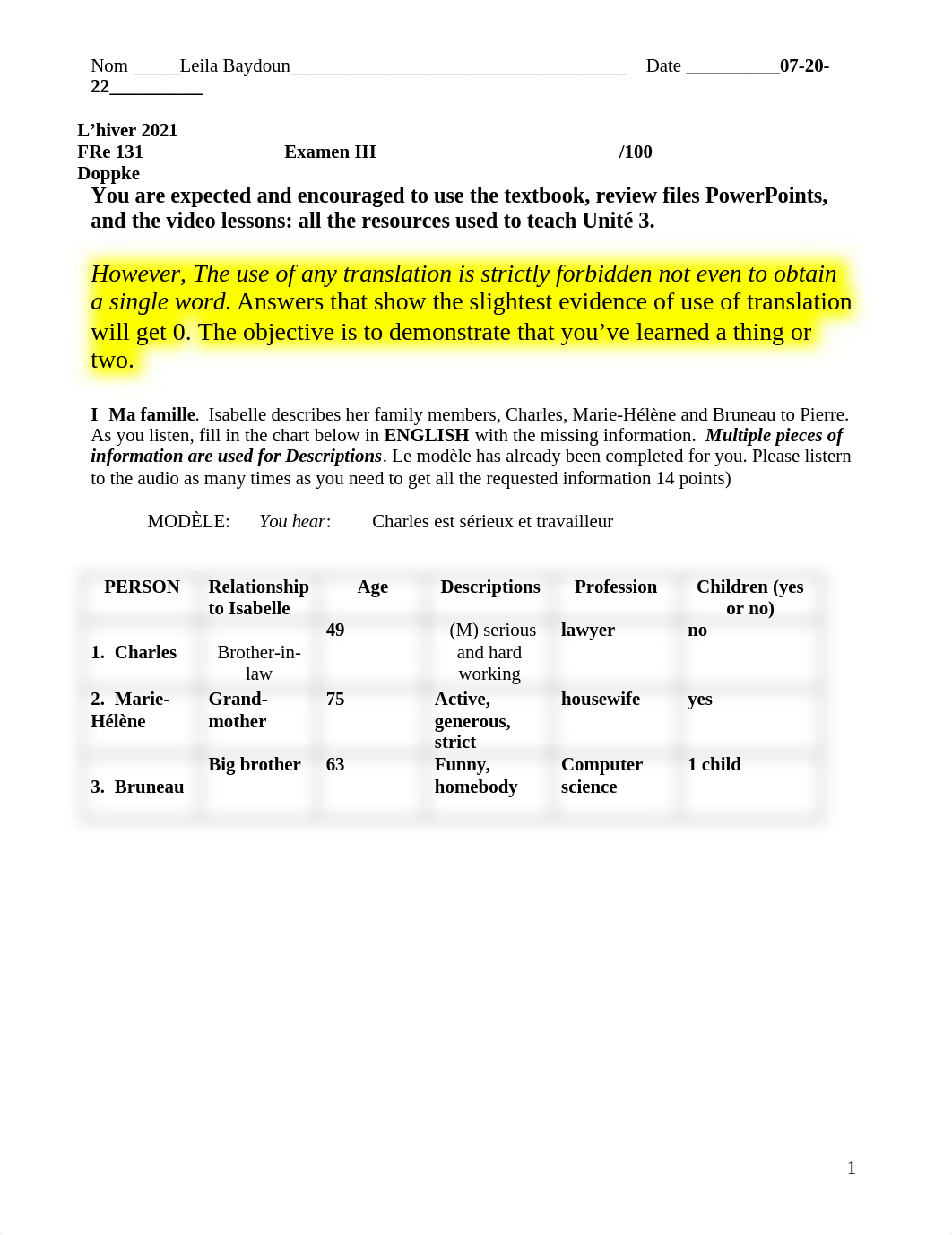 FRE 131-Exam 3-Unité 3.doc_dz3hssss4y4_page1