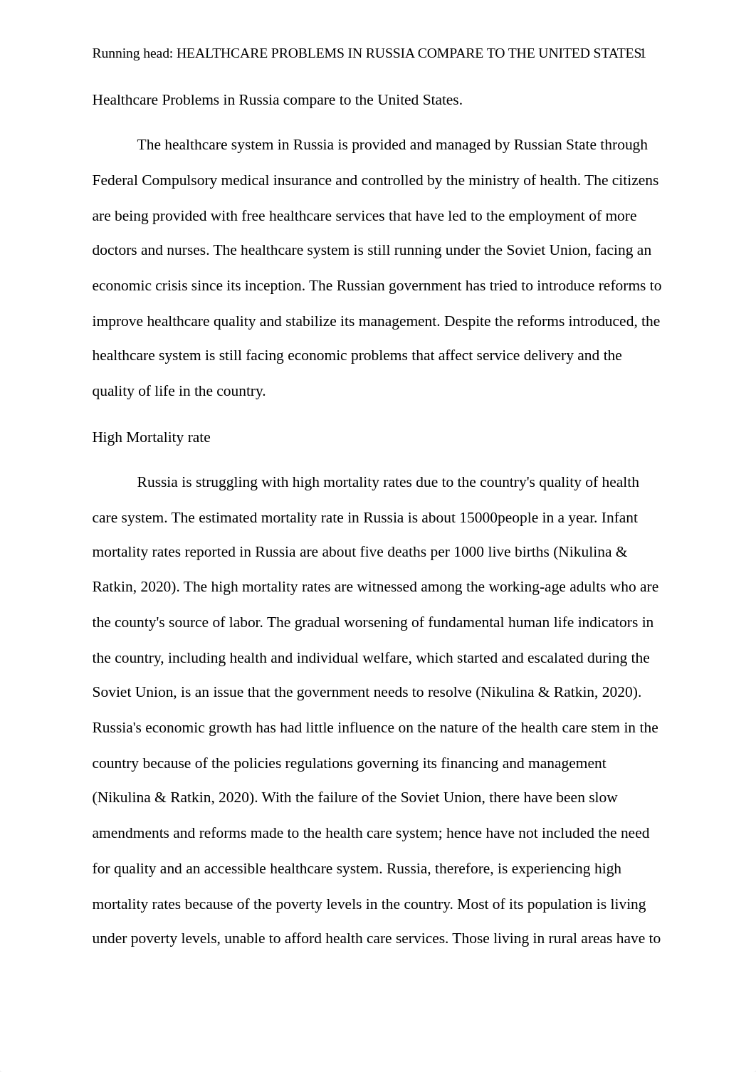 Healthcare Problems in Russia compare to the United States.docx_dz3i6iedbh6_page1