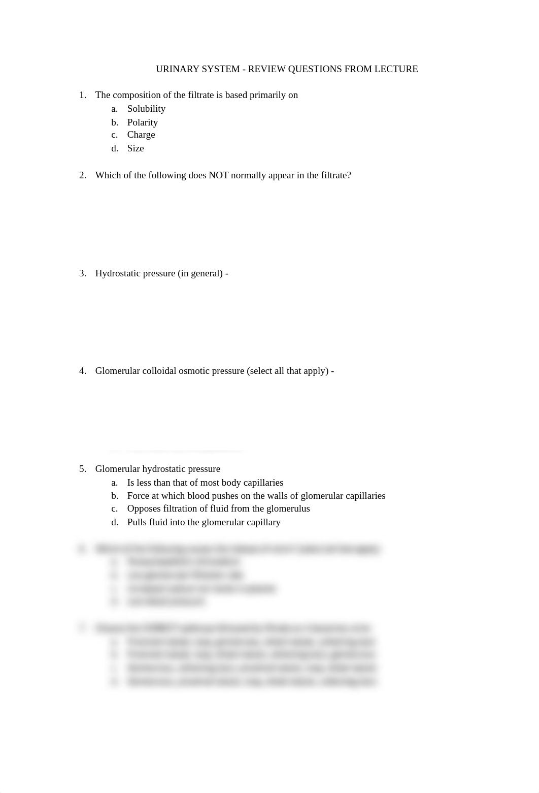 urinary system questions.pdf_dz40czn6y4z_page1