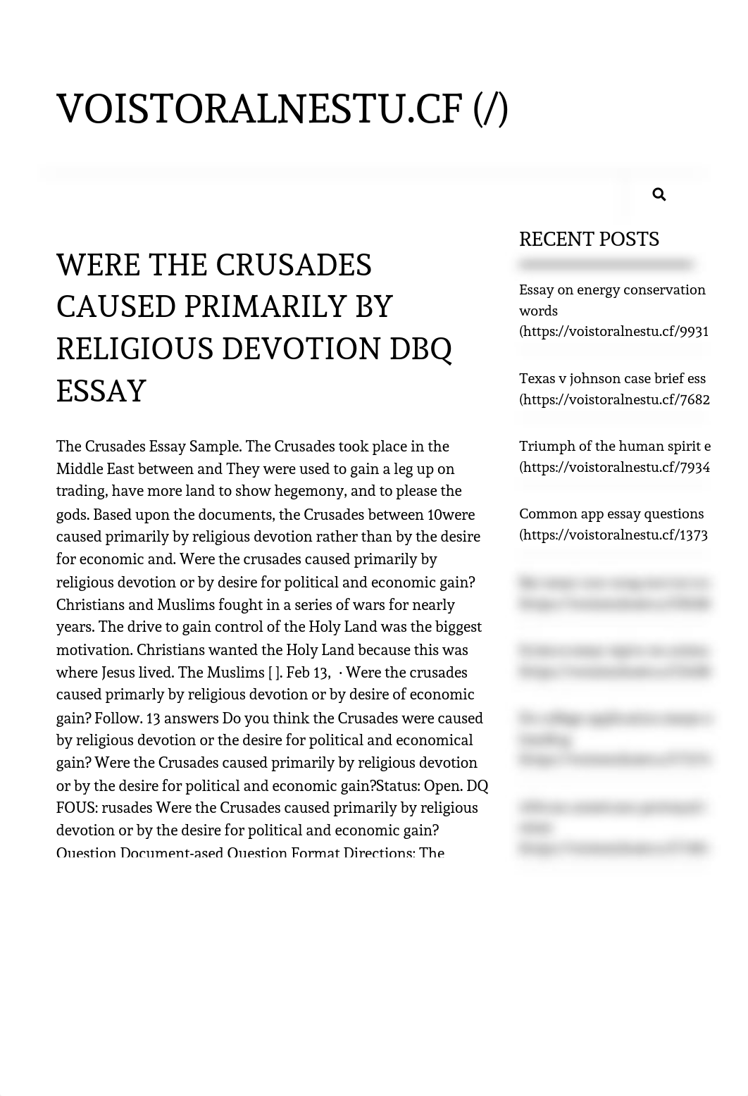 Were The Crusades Caused Primarily By Religious Devotion Dbq Essay | Voistoralnestu.cf.pdf_dz41u28eunc_page1