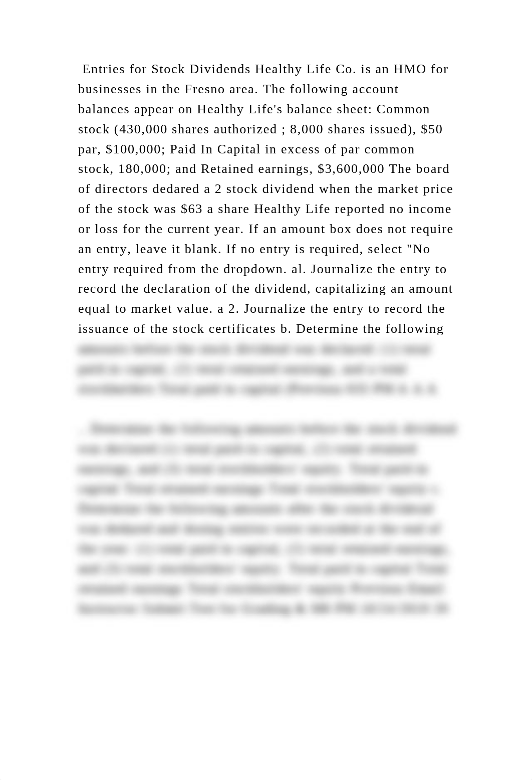 Entries for Stock Dividends Healthy Life Co. is an HMO for businesses.docx_dz42615szof_page2