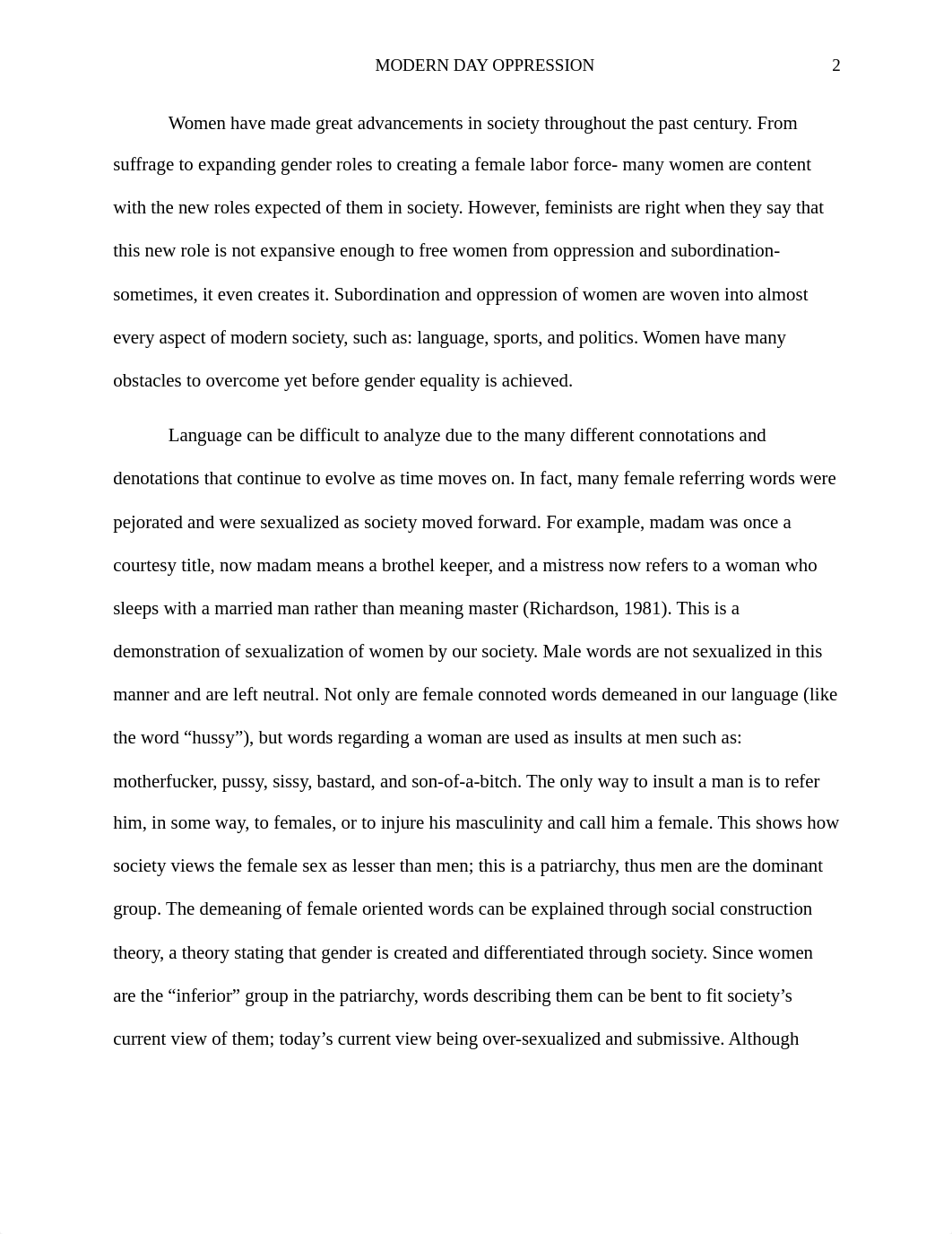 Student generated The Oppression of Women through Modern Culture Essay_dz44cqaykei_page2