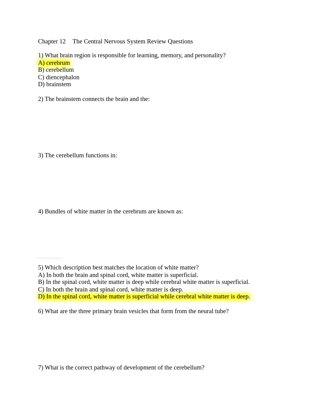 Chapter 12 The Central Nervous System Review Questions.docx_dz4ana7nwpv_page1