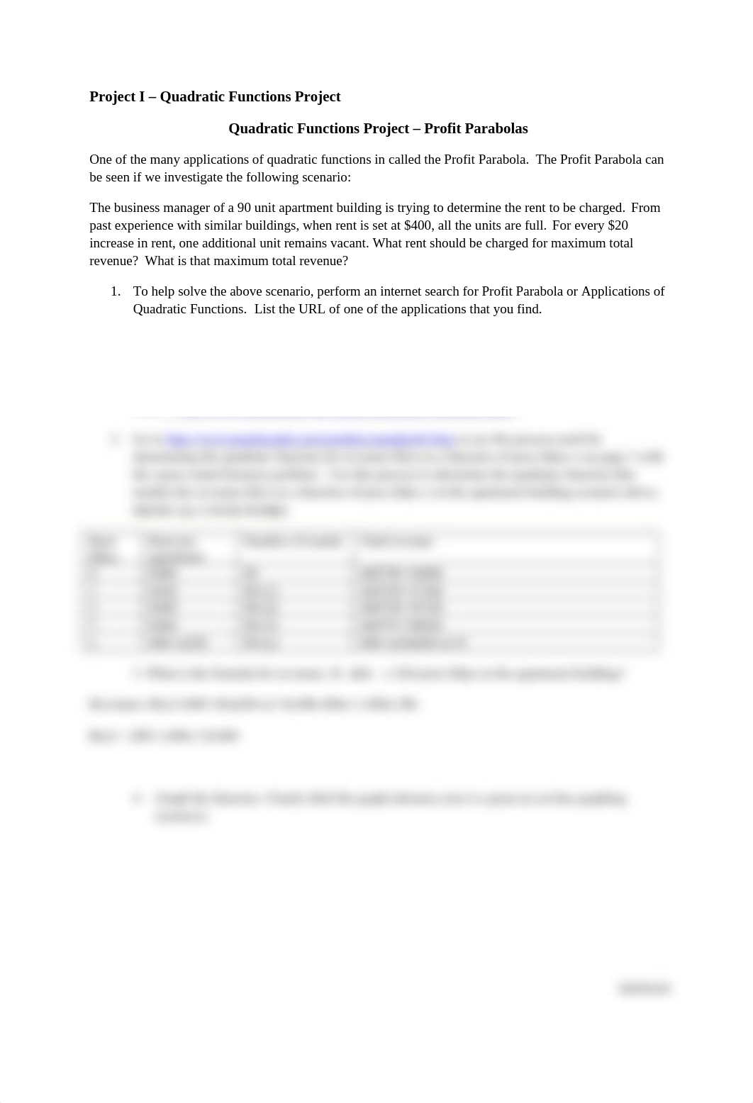 MTH 1060 Project I - Quadratic Functions Project.docx_dz4dt1iu8dn_page1