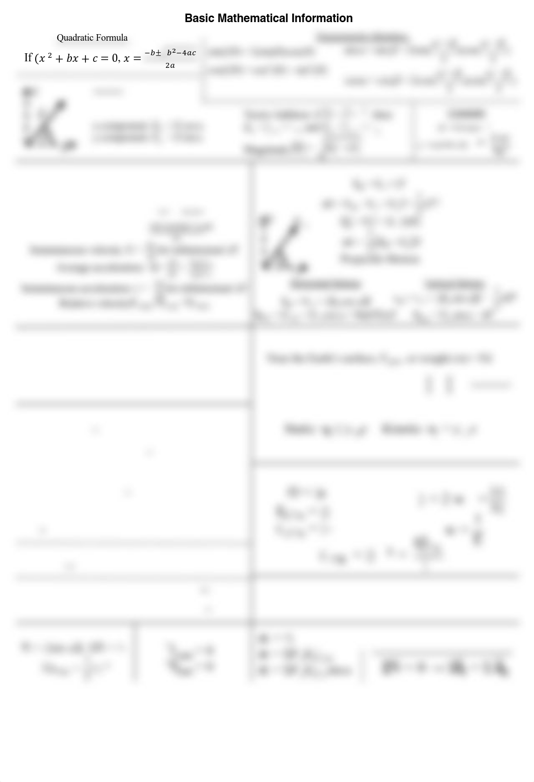 PHY2053 F19 Exam 2 Formula Sheet.pdf_dz4s8s0gg86_page1