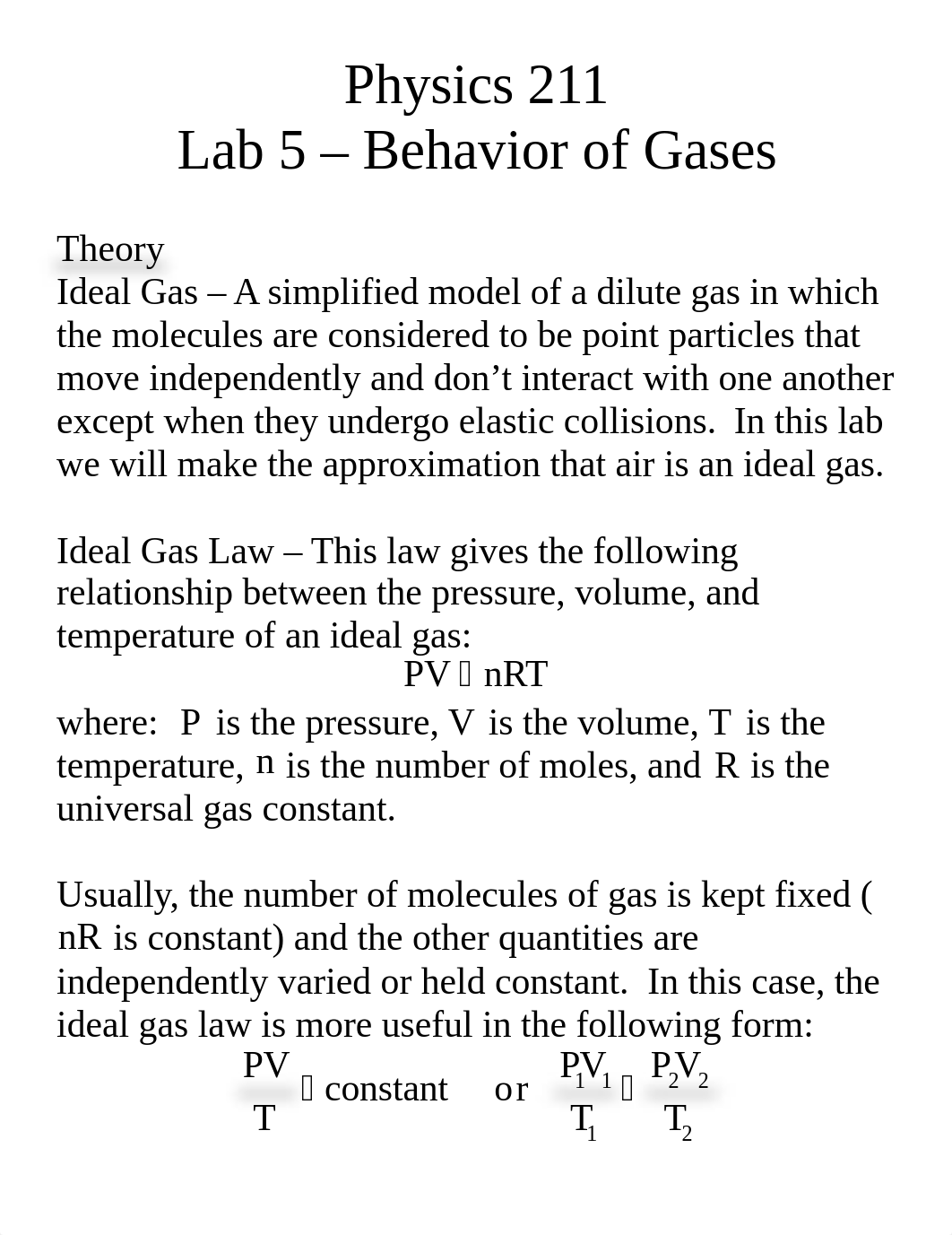 Lab 5(Phys 213) - Phys 211 Behavior of Gases Spring 2016_dz56vhsmv6n_page1