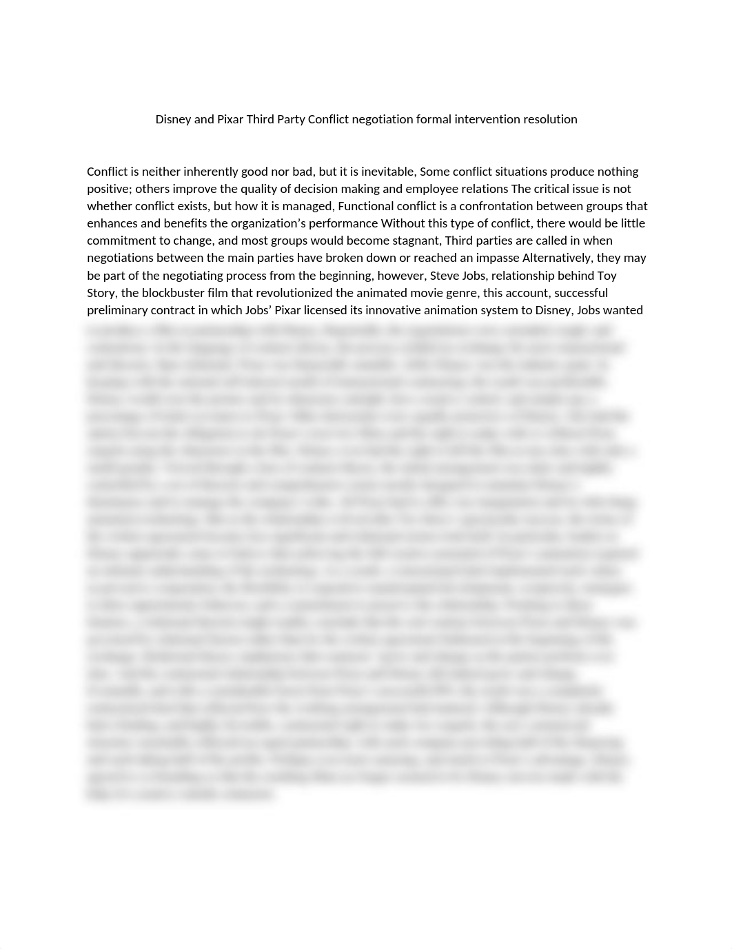 Disney and Pixar Third Party Conflict negotiation formal intervention resolution.docx_dz5hnbl85bx_page1