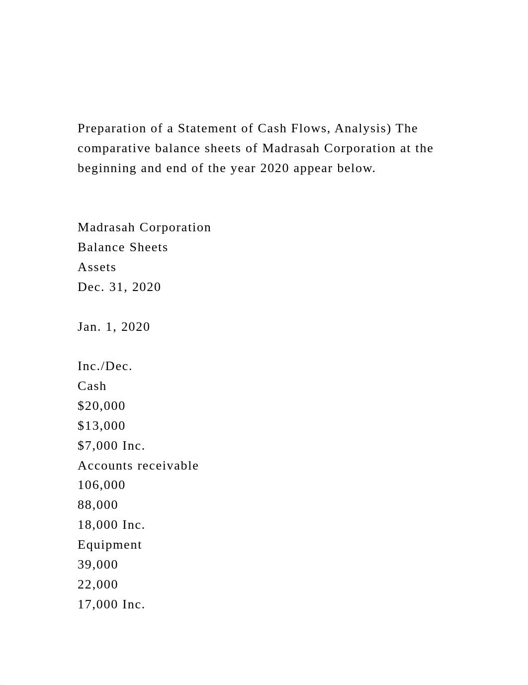 Preparation of a Statement of Cash Flows, Analysis) The comparat.docx_dz5kmy144yc_page2