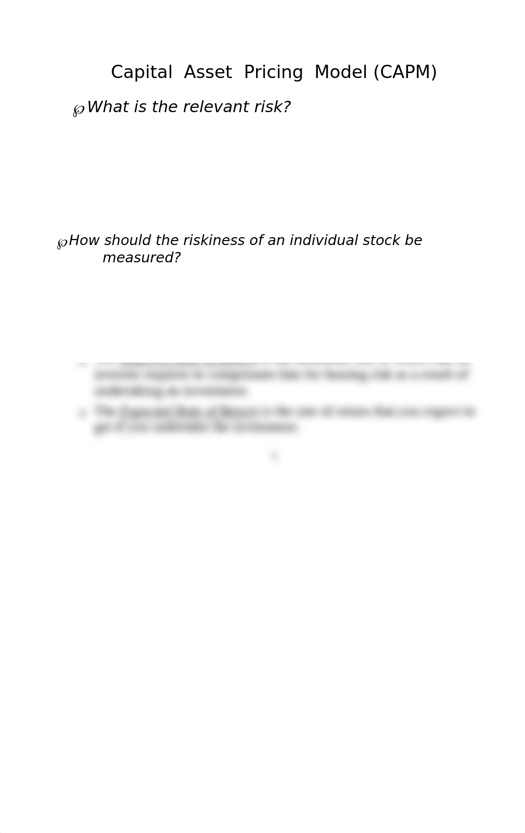 Capital  Asset  Pricing  Model (CAPM) Handout - Answers.doc_dz5ps8tvifi_page1