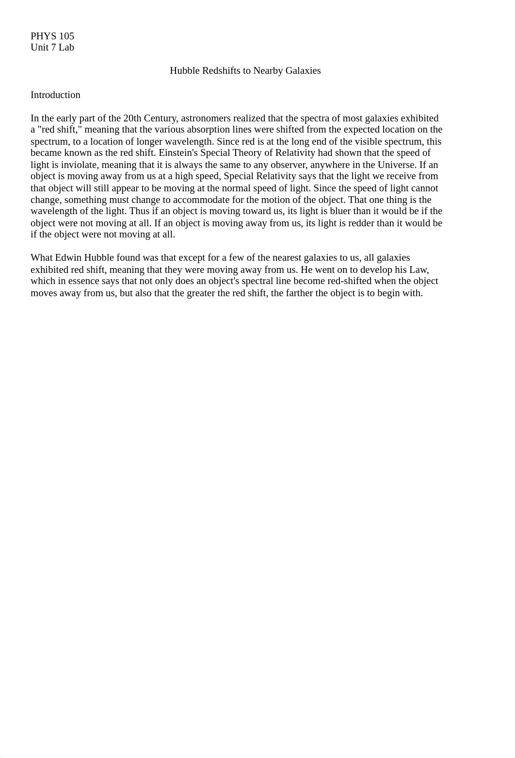 P105 Unit 7 Lab Hubble's Redshifts.pdf_dz5vgcvktv3_page1